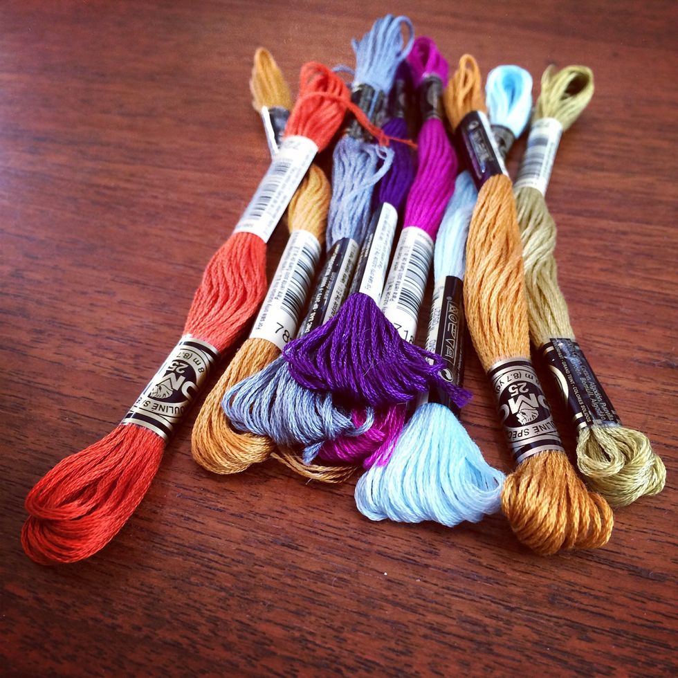 You'll also need embroidery floss and an embroidery needle. Again pick out bright colours to match the felt.