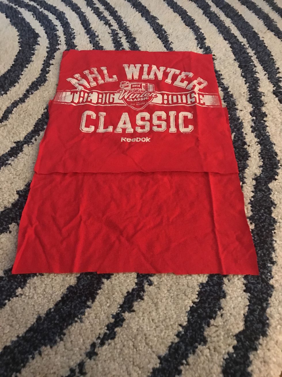 You'll end up with 2 squares. One from the front, and one from the back.