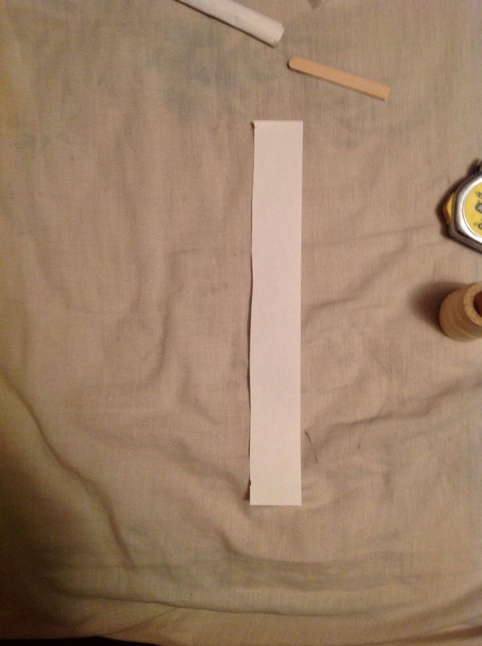 You'll end up with this single stripe of paper.