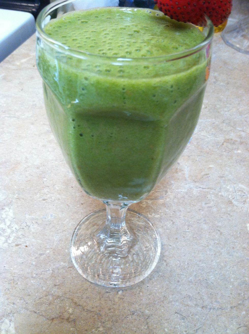 You'll have a delicious green and fruit smoothie.