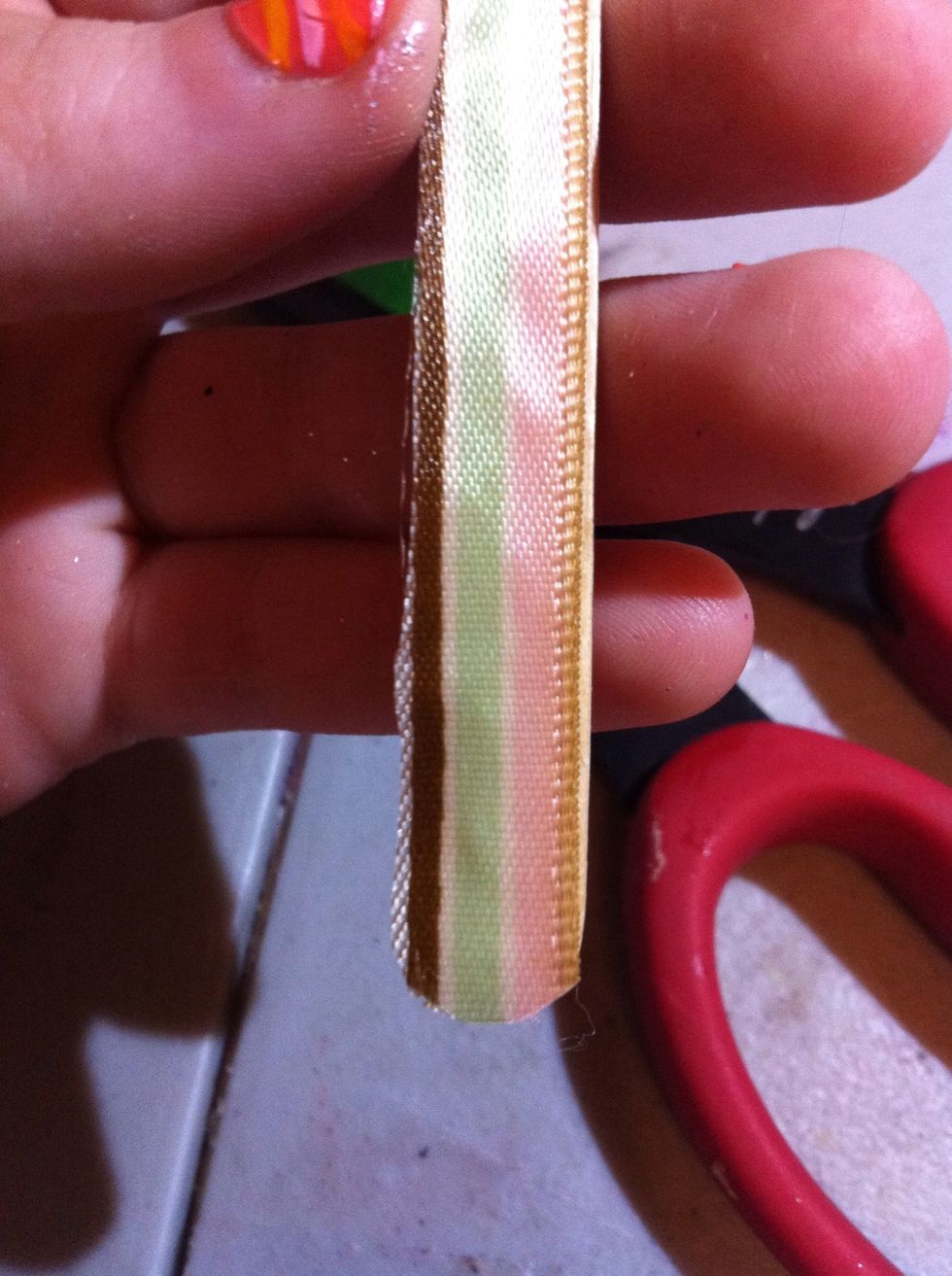 You'll have ribbon sticking out at the ends, so just cut it to the shape of the stick(: if there is ribbon fraying, use a lighter to fix it.