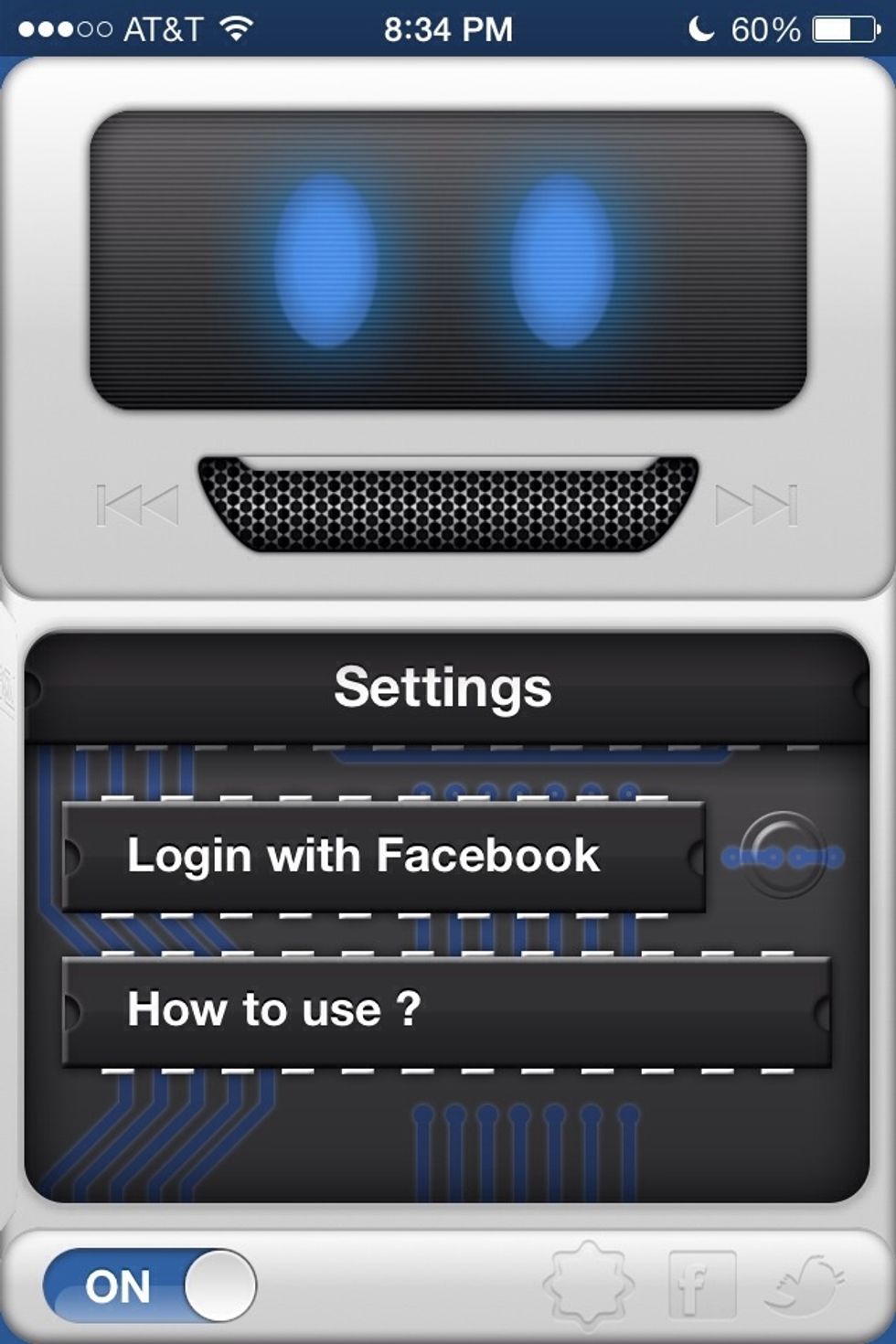 You'll log into your Facebook. The robot will walk you through all of this.