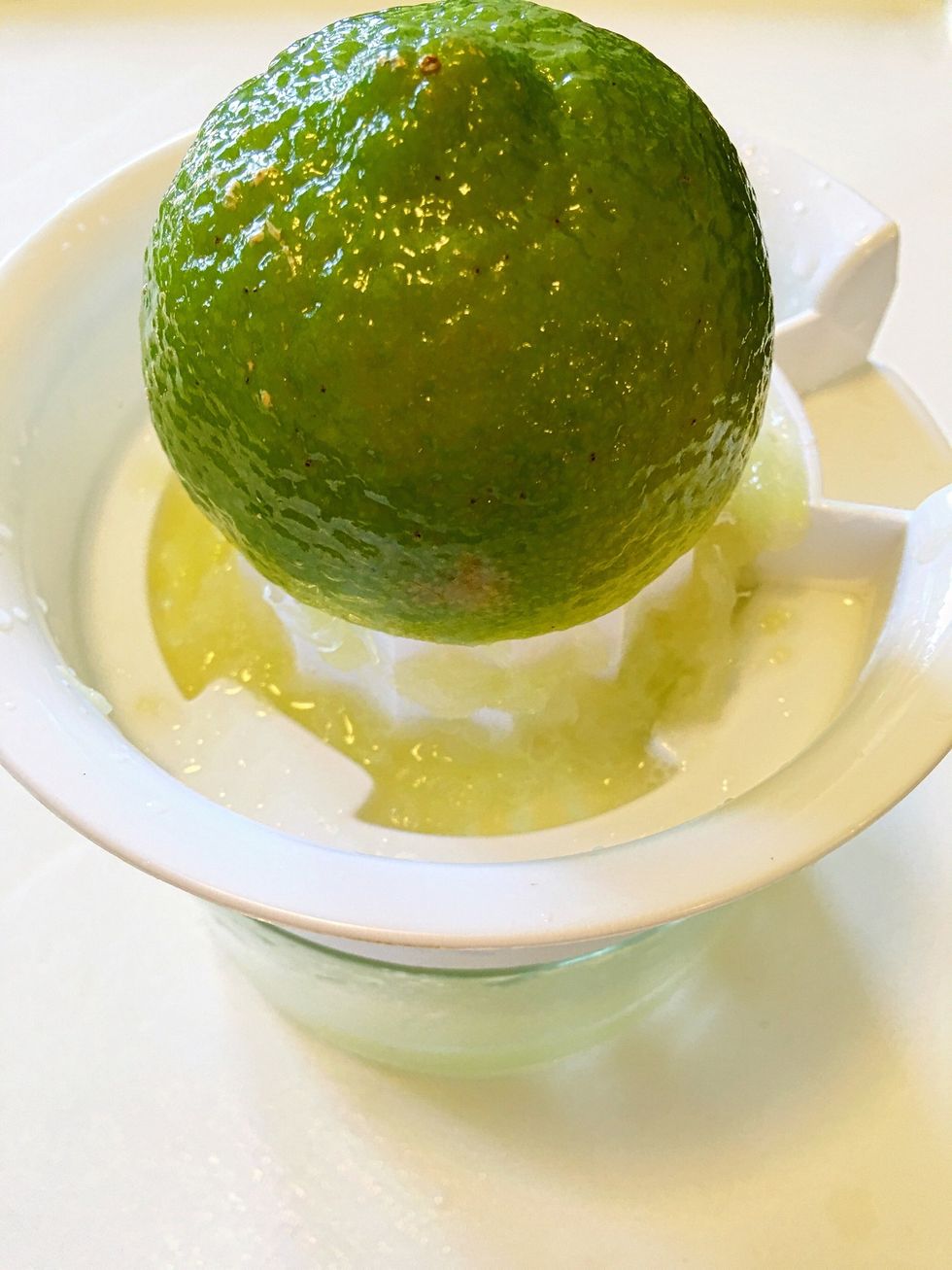 You'll most likely have seedless limes so there's no need to worry. If you juice them try to save the fruit part from the top of the juicer and add it in.