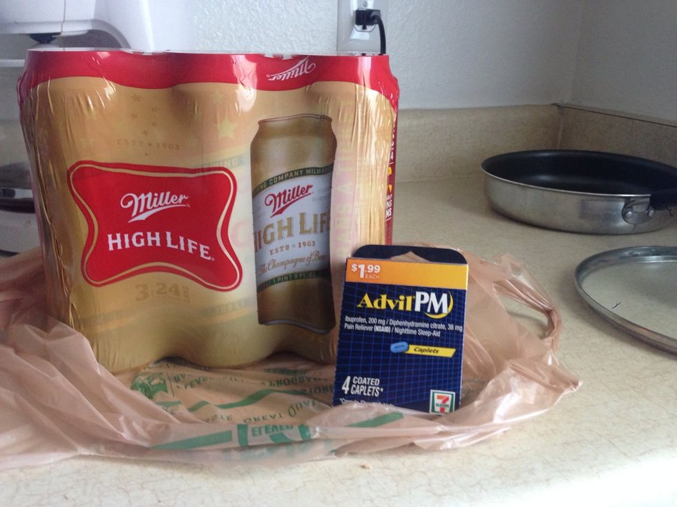 You'll need an alcohol of your choice that helps you relax.