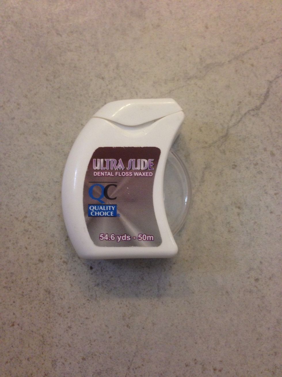 You'll need dental floss. I chose ultra slide but any will do.