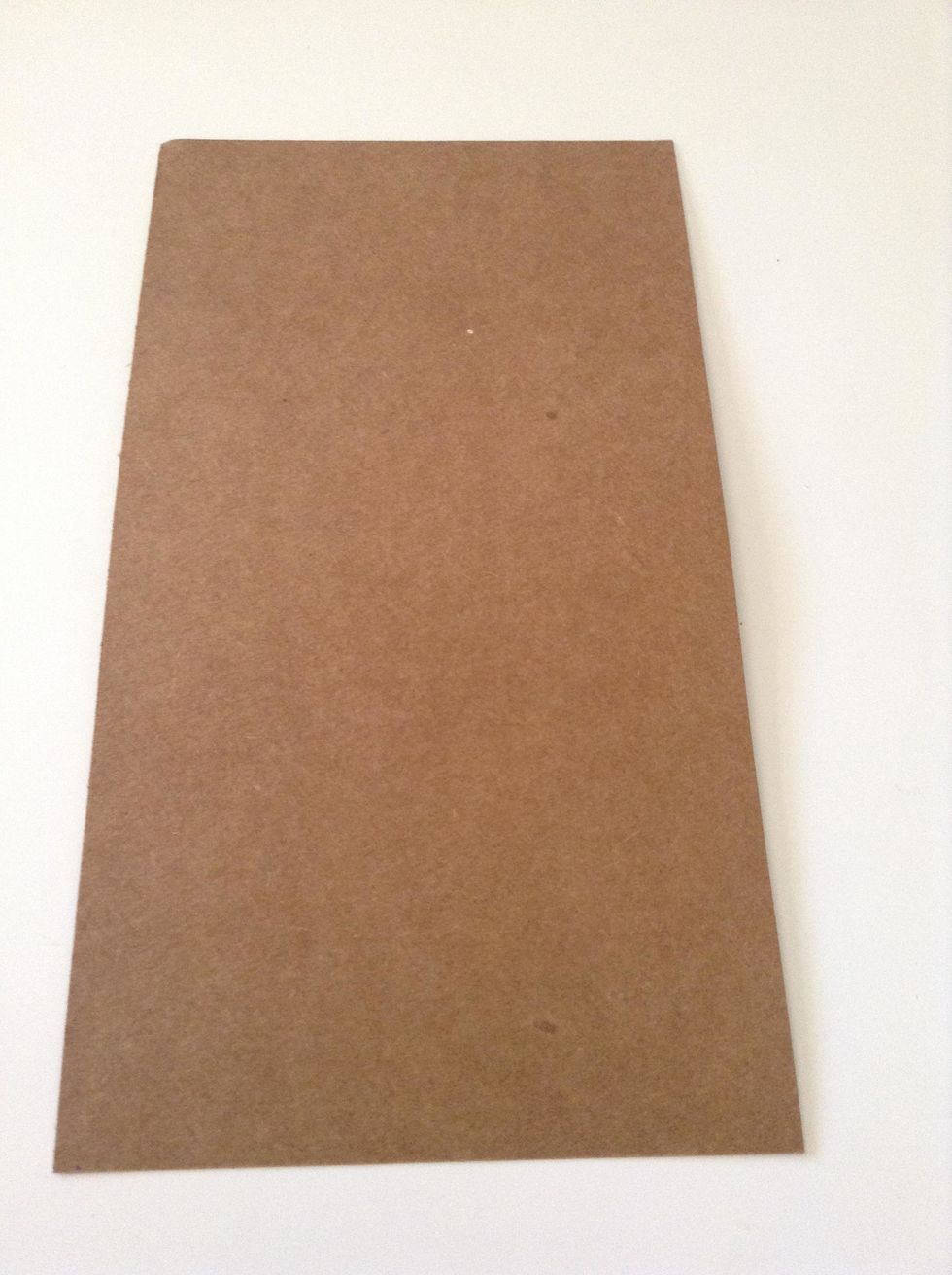 You'll need one piece of kraft  cardstock. This piece is 7x 3 1/4 inches.