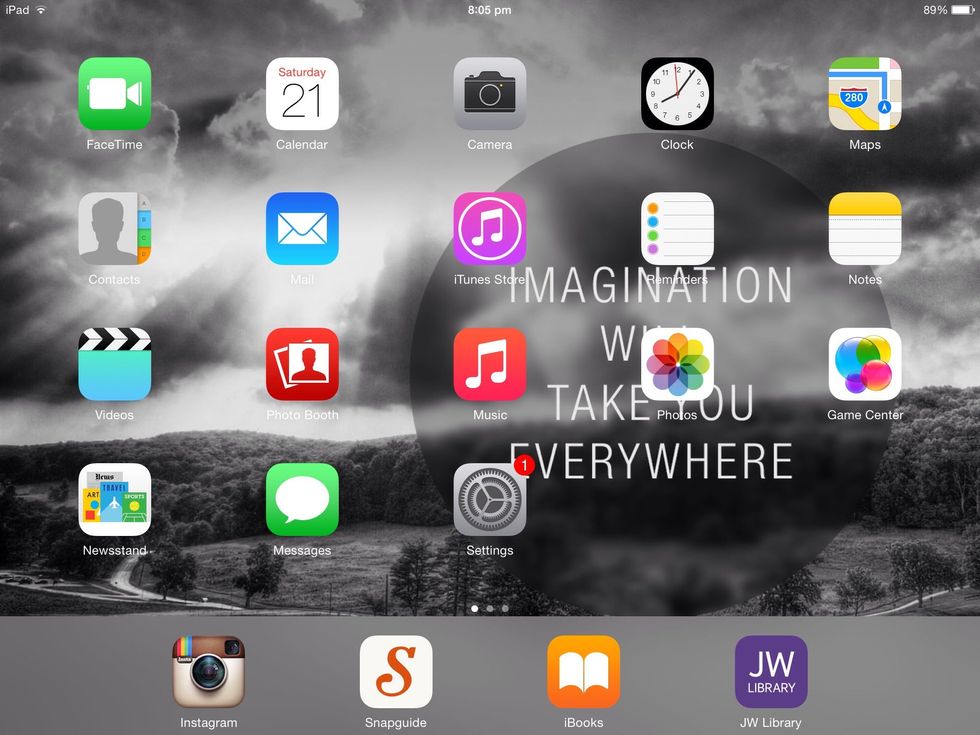 You'll need the music app. It should come with the device. Press on it.