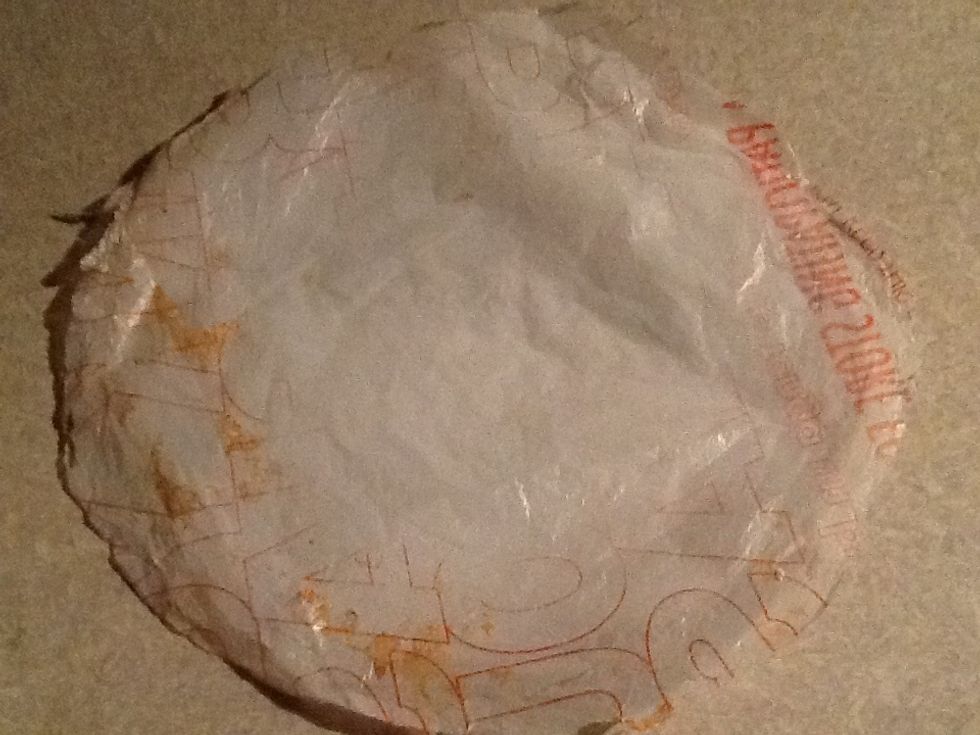 You'll need to cut two medium size plastic circles like this so the masa does not stick to the tortilla press