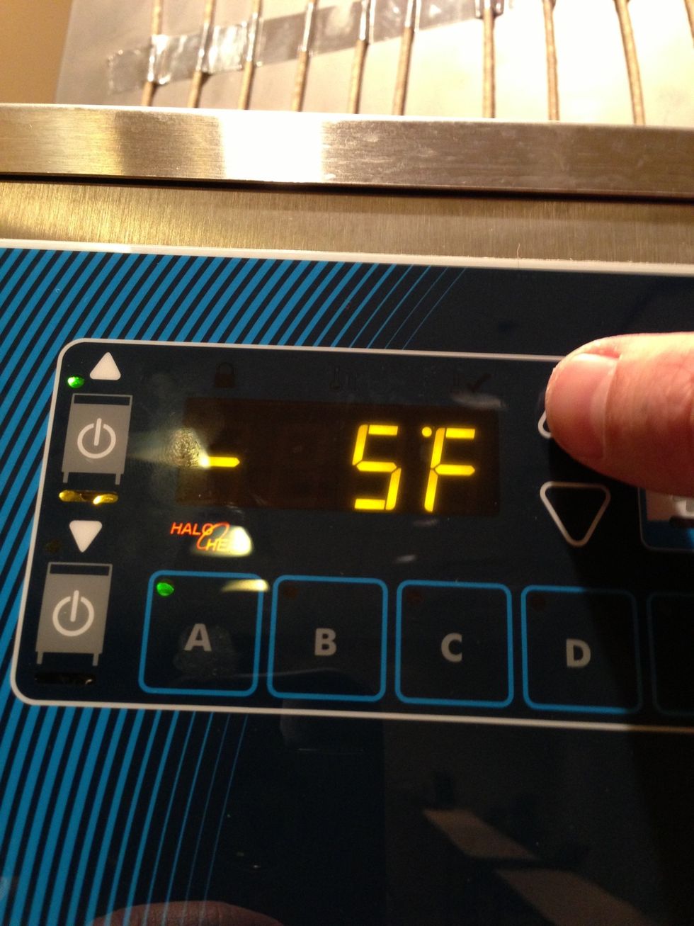 You'll see a number which shows any degrees that the probe is currently calibrated away from factory settings. In this case the unit was previously calibrated 5 degrees down.