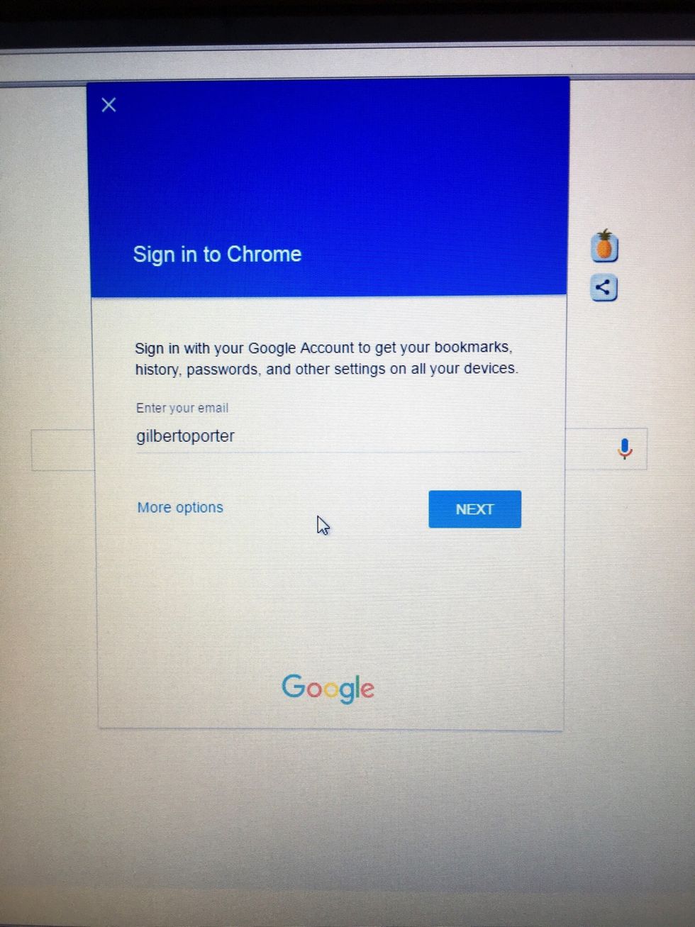 You'll see this screen asking for your email. You can just enter your short username like mine.