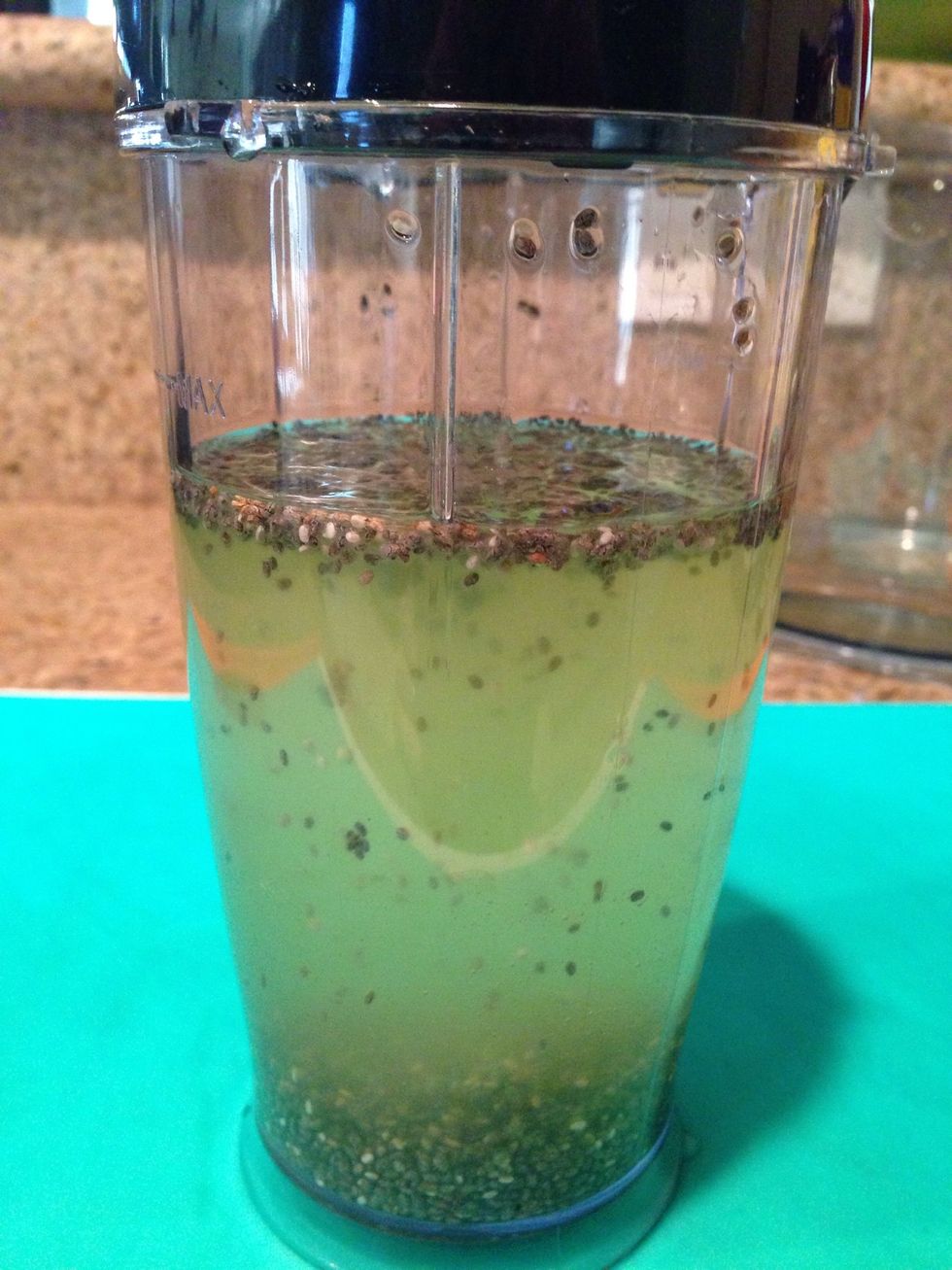 You'll want to shake it up every couple minutes for about 20-30 minutes so the seeds don't clump.