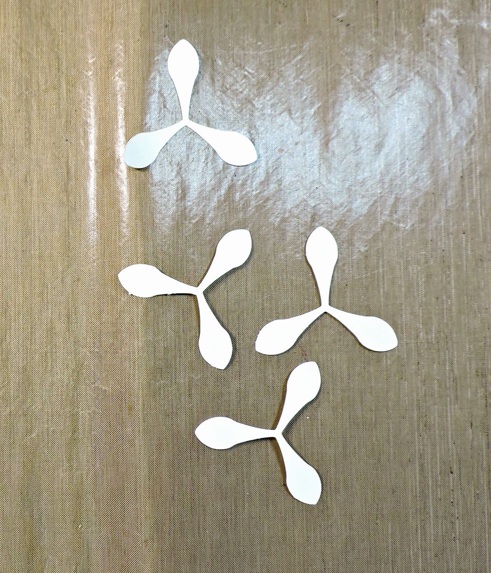 You'll want your finished flowers to have 12 petals. I cut these with the Cameo.