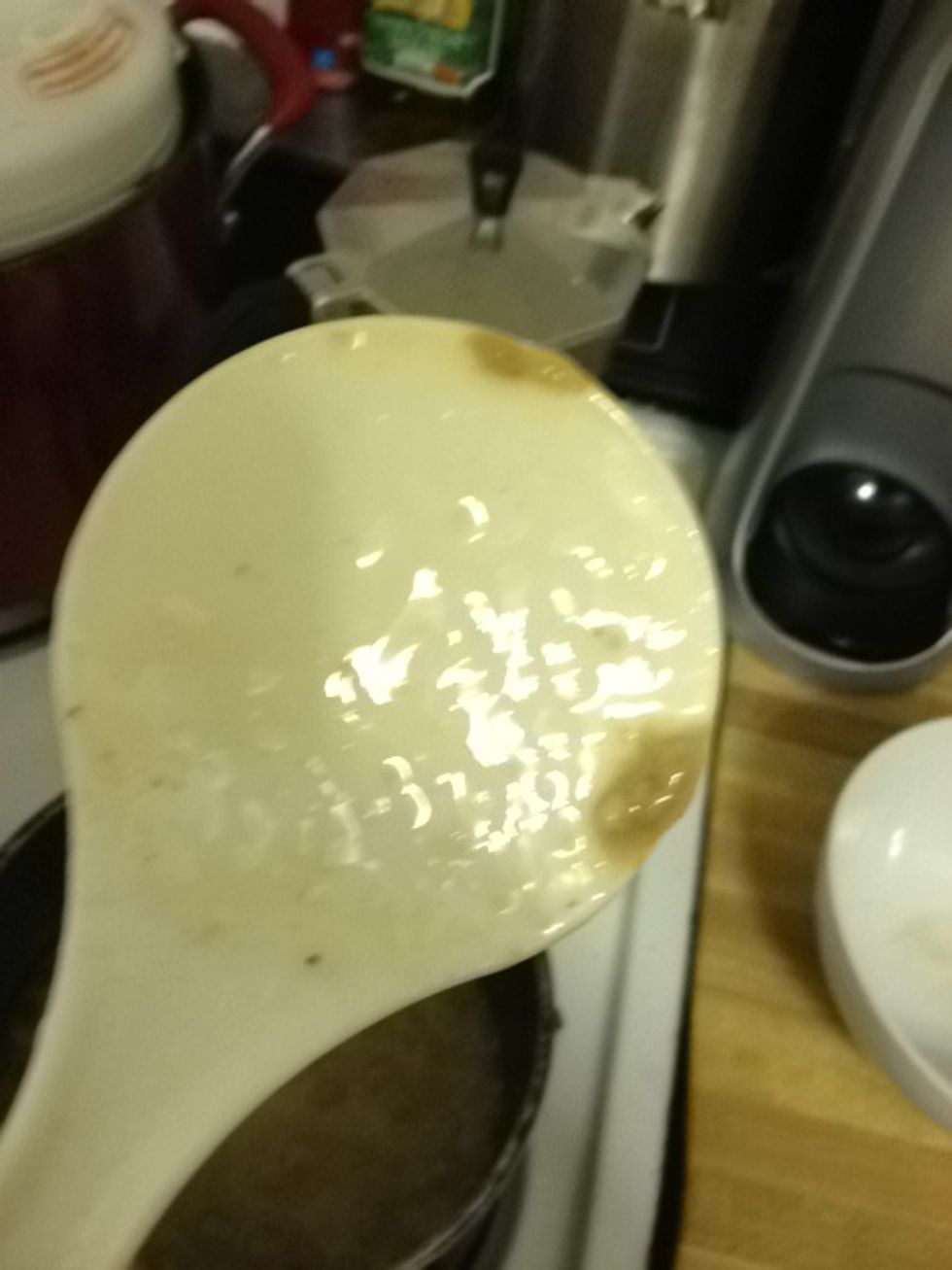 You may get these blops on your stirring device. Scrape them off and add them back!