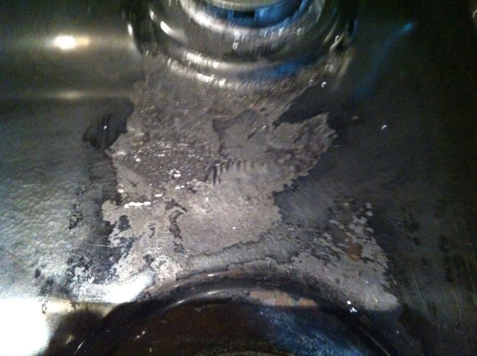 You may have spots like this that won't scrub off easily.