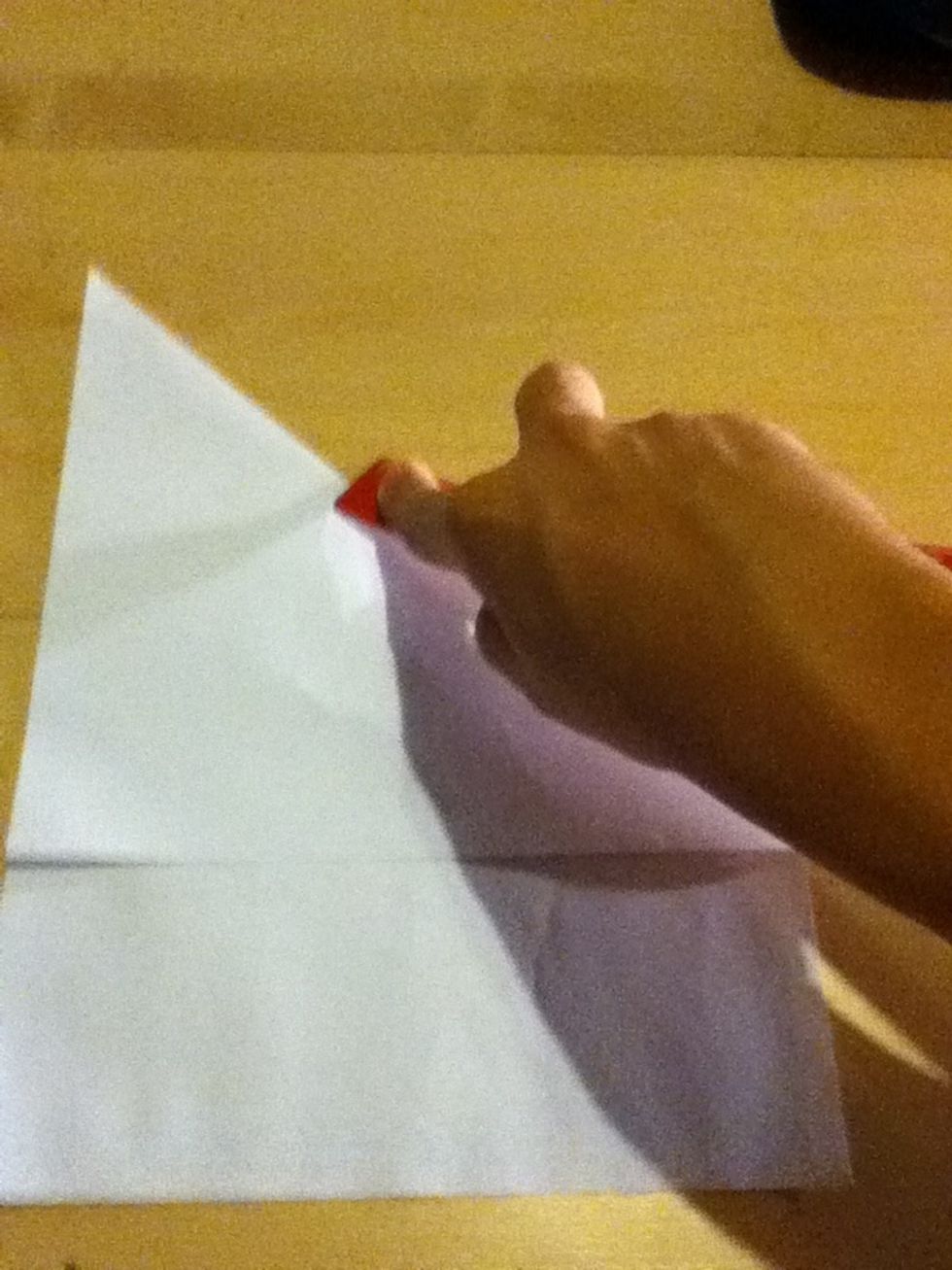 You may use a ruler to make sure it's well folded