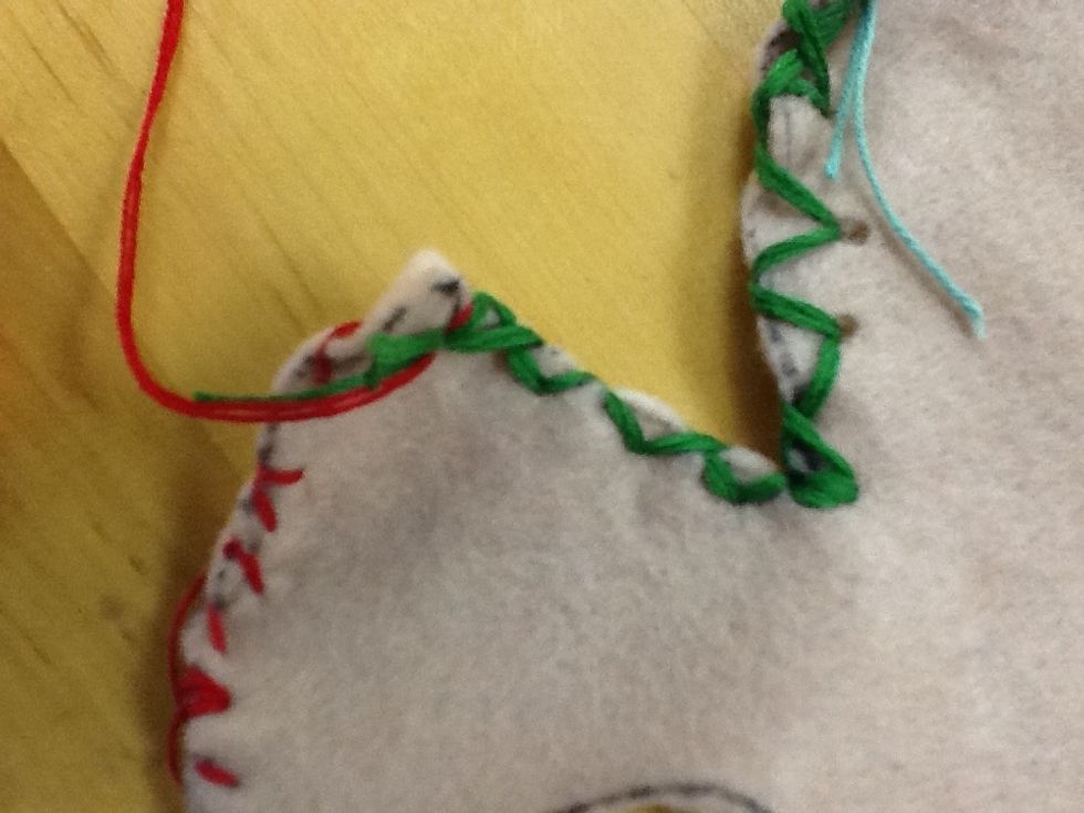 You may want to stitch different colors of thread