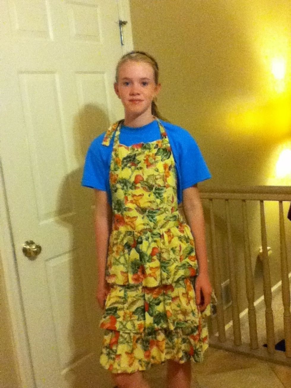 You may want to wear an apron so you don't get ingredients on your clothing!