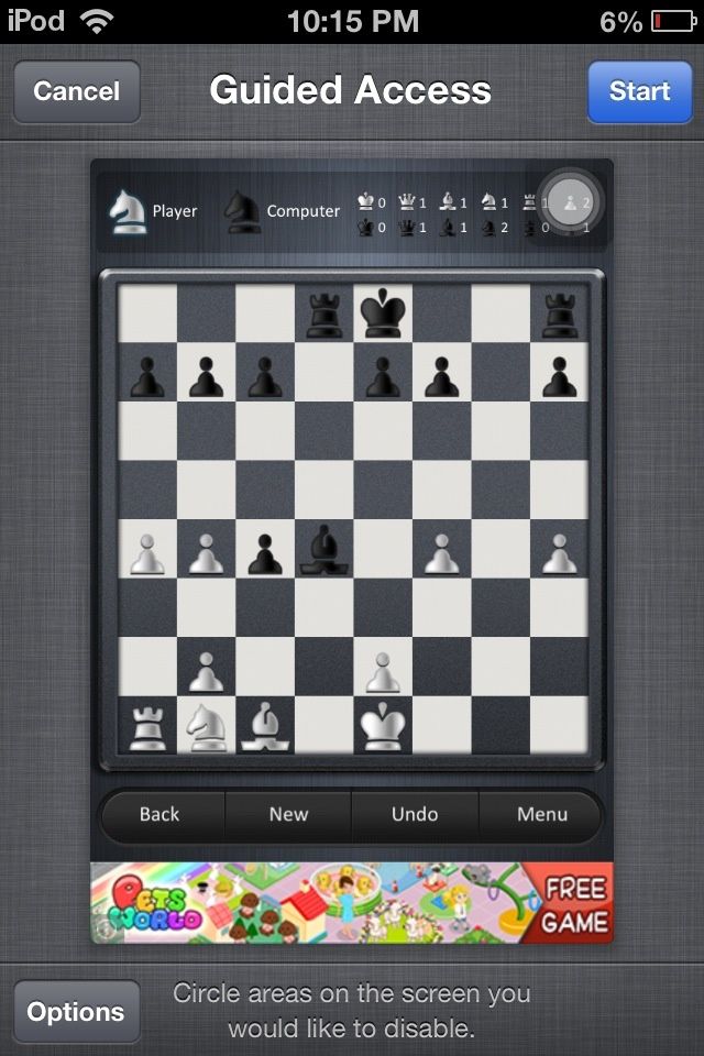 (You might need to tap the picture for these parts) To use this, Triple tap the Home button and then Guided Access will popup.