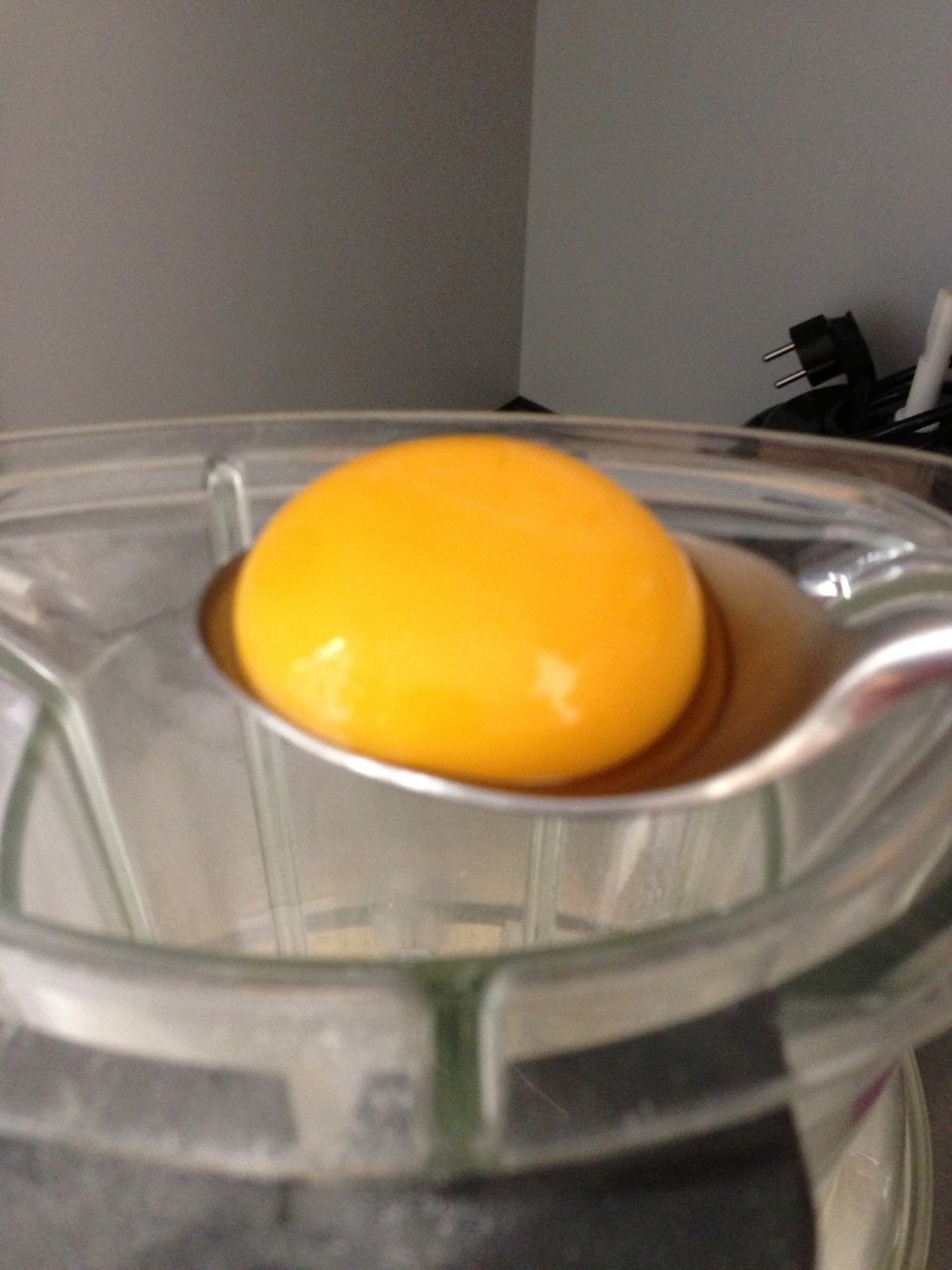 You might not need all z egg. . So start with egg yolk & always use z pulse. When absorbed add z whites . Always pulse. Otherwise you will have a soft liquidly layer at z bottom of processor