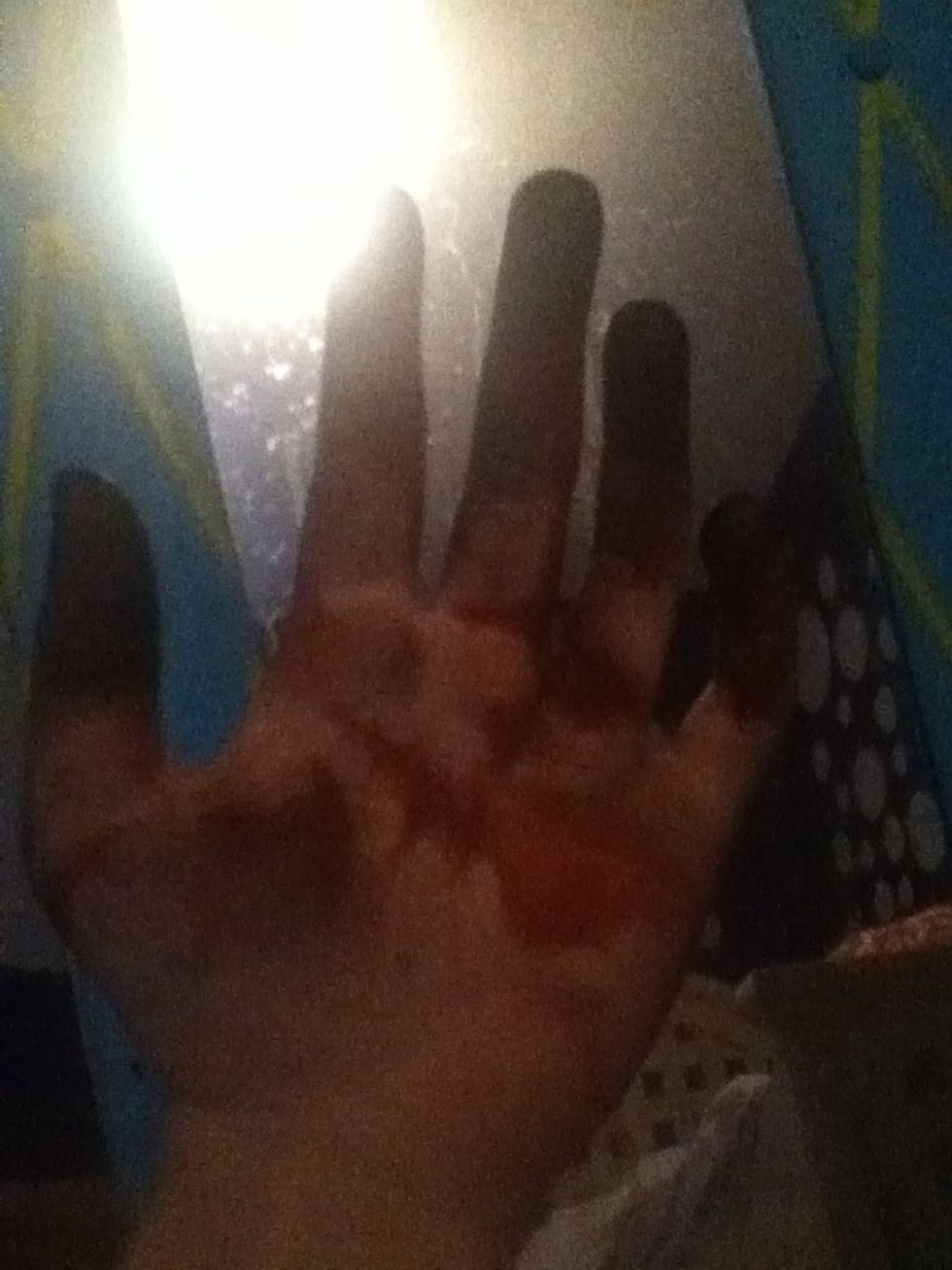 You might wanna wear gloves, it gets messy!(: