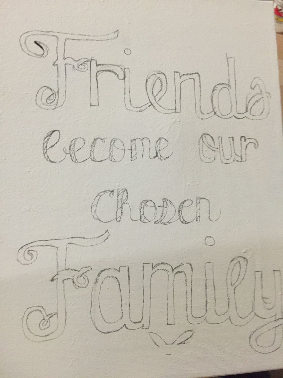 You might want to make a design or look at a picture before you start drawing/painting.