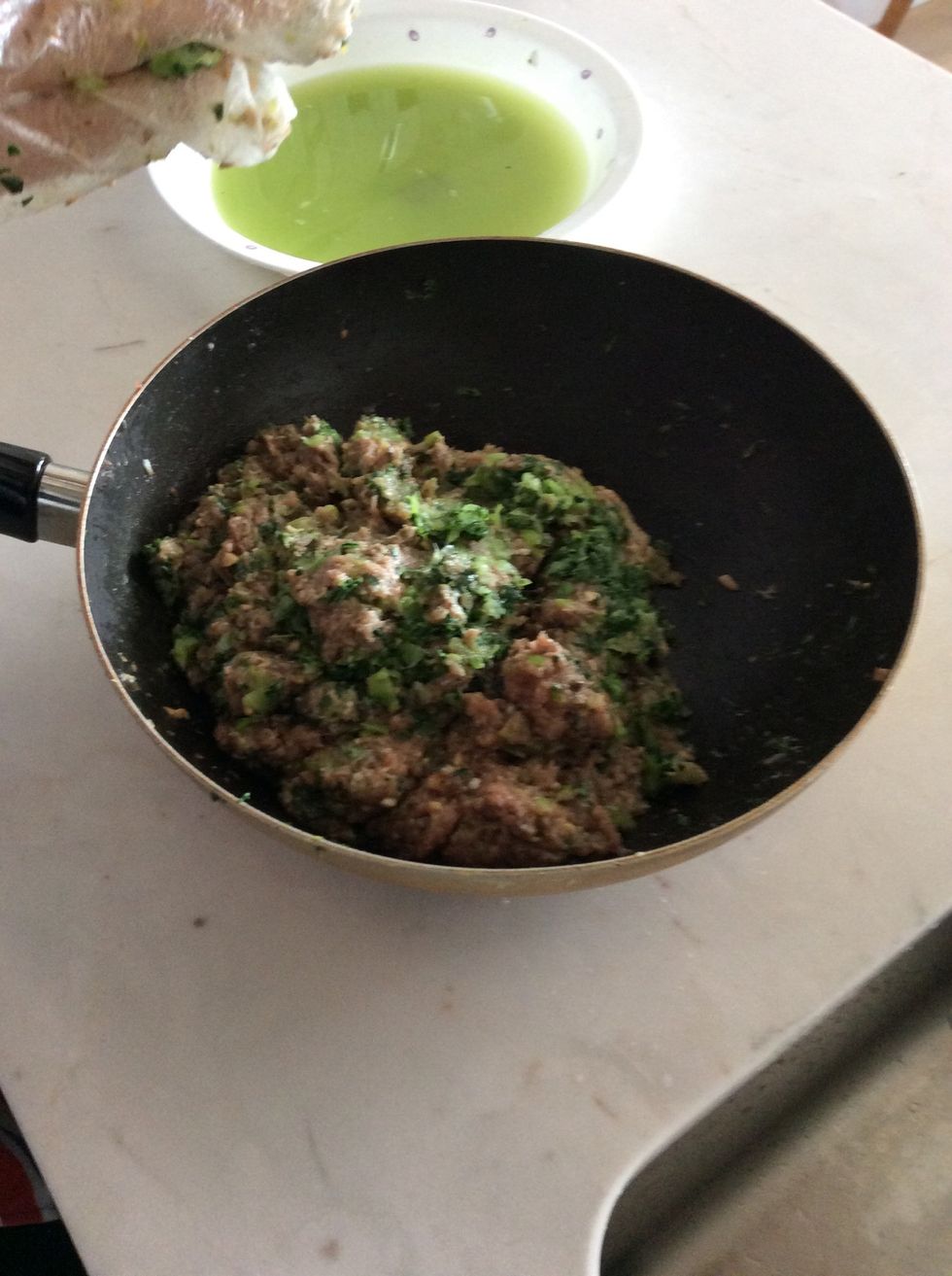 You mix all the ingredients together