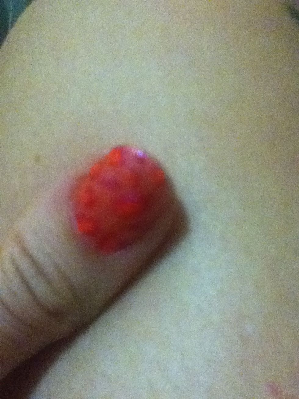 you MUST add a top coat, it flattens everything out and makes it look HEAPS better.