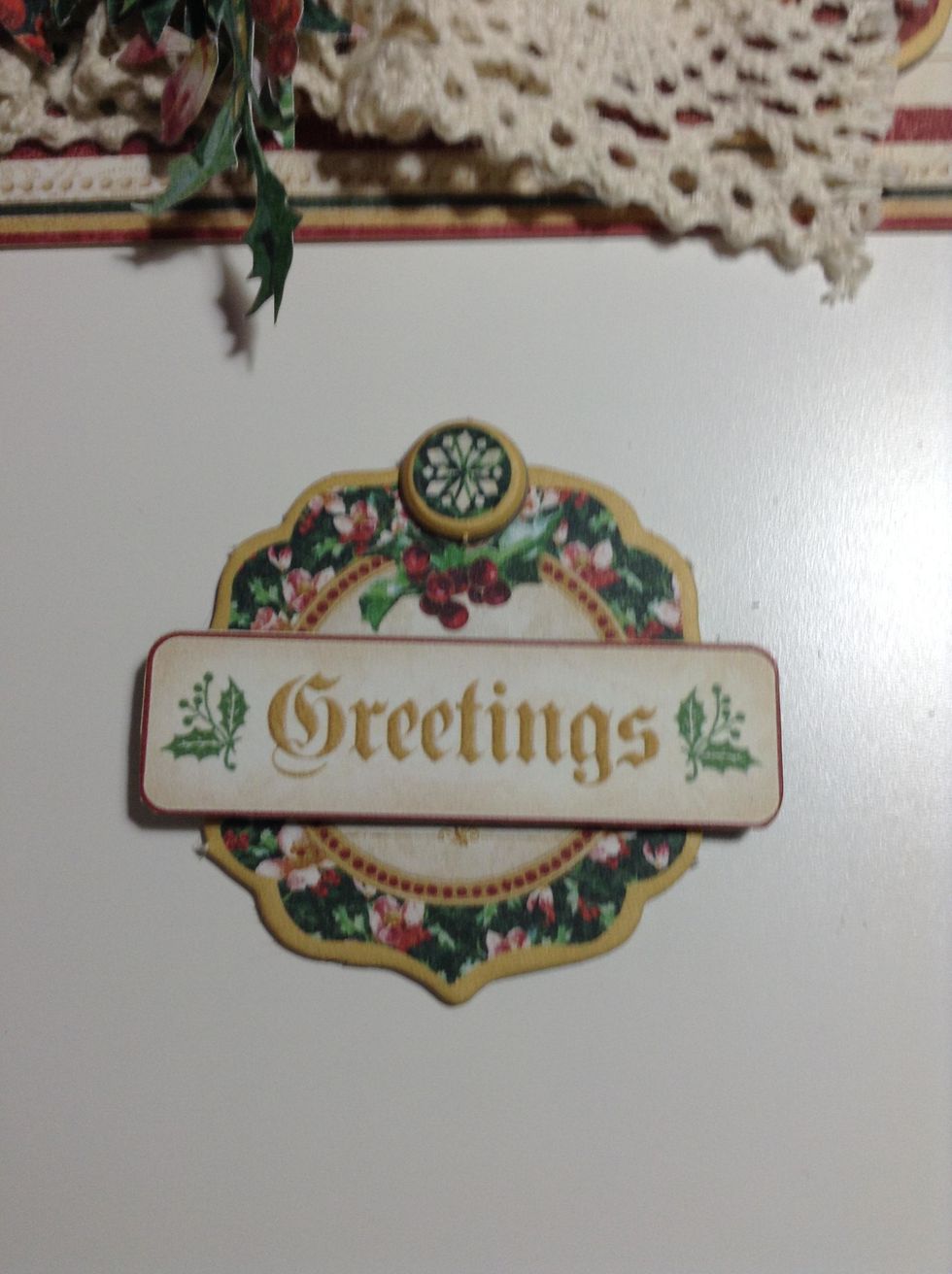 ..You must adhere your Christmas message... I have chosen this.Glue it in your card..
