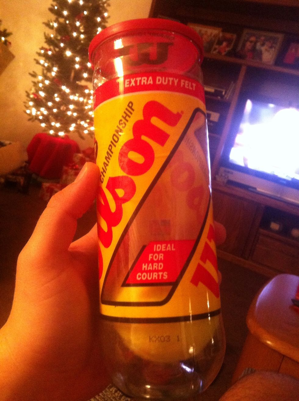 You need 2 tennis balls. :)