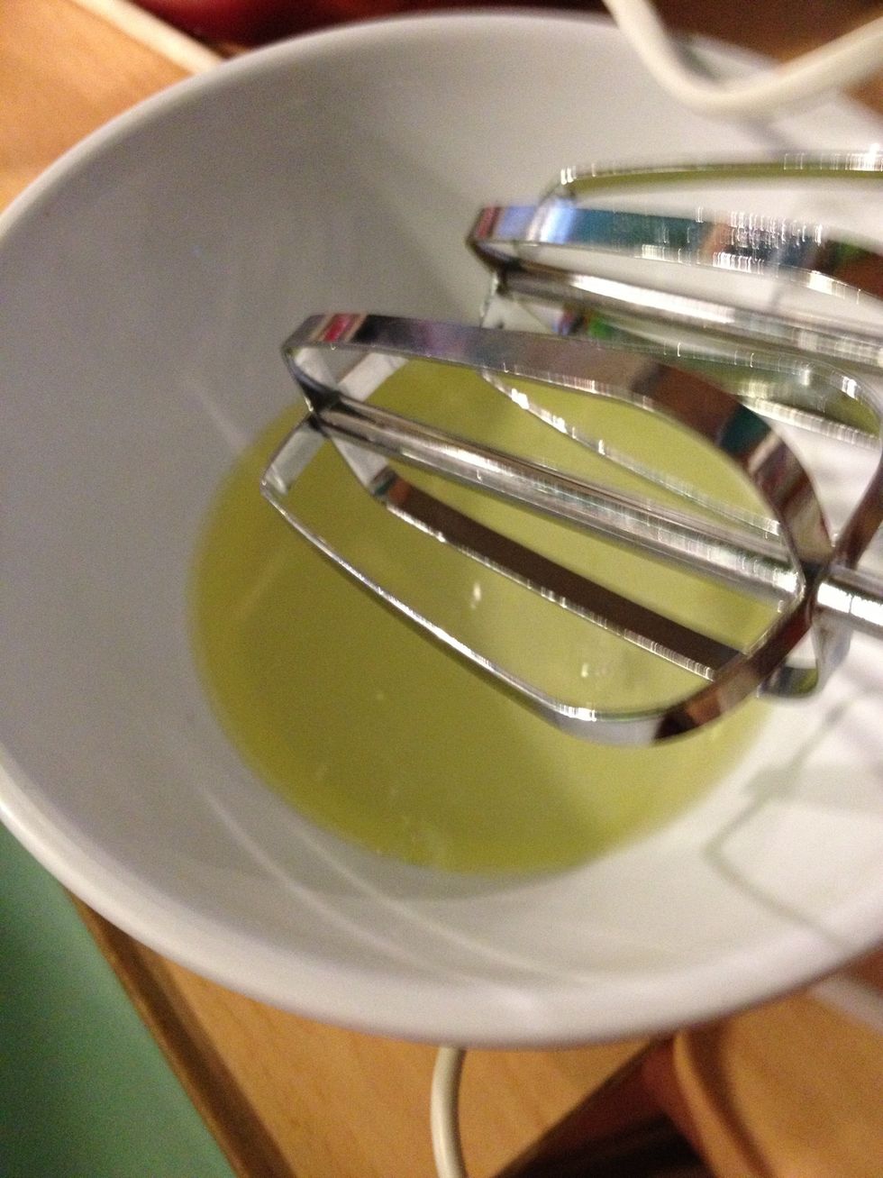 You need a clean whisk with no water or dirt on it. If it isn't this wont work... The egg whites need to be beaten until peaks form... You may also want to use a much bigger bowl than I have.