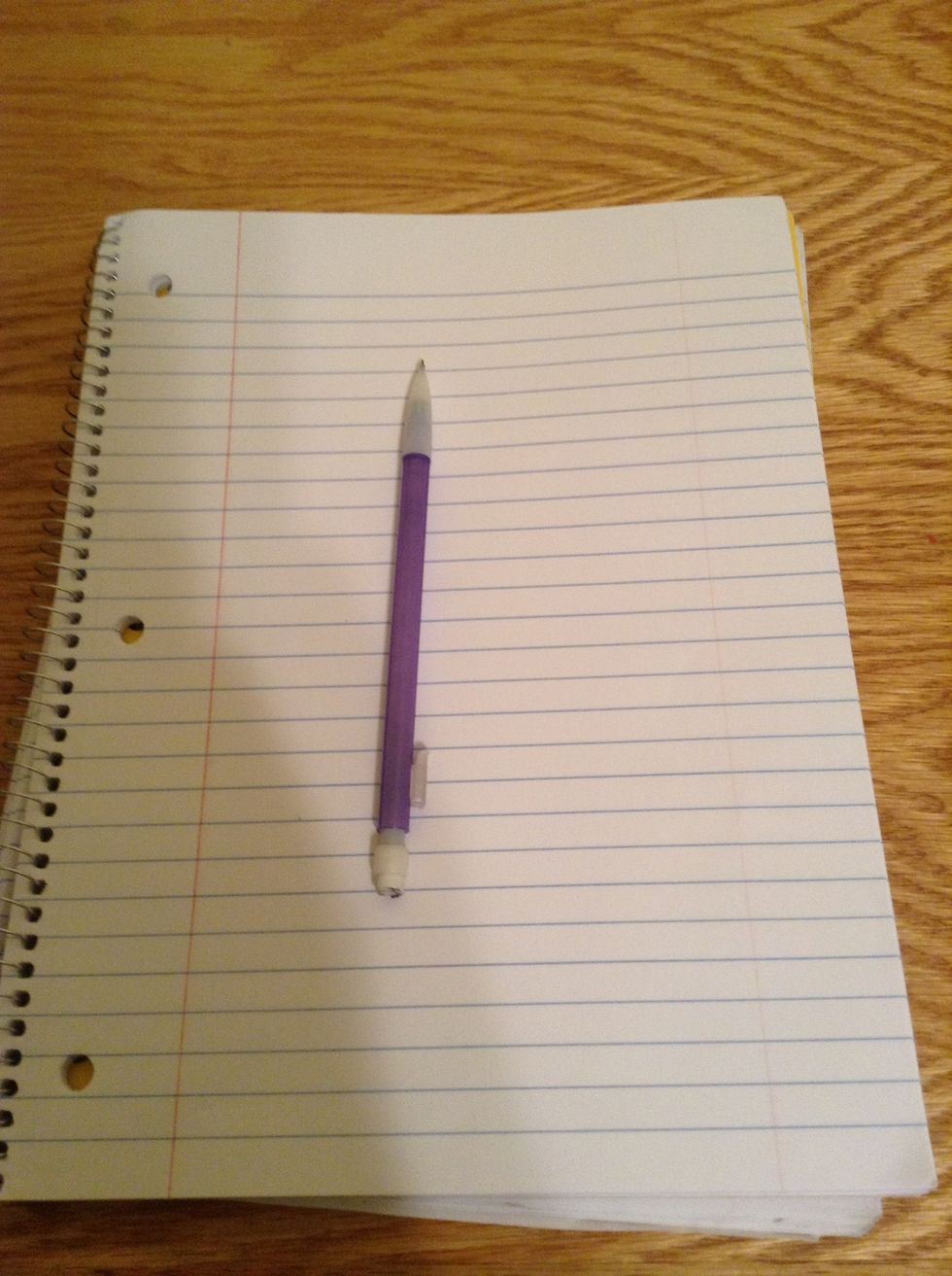 You need a pencil and a pad of paper