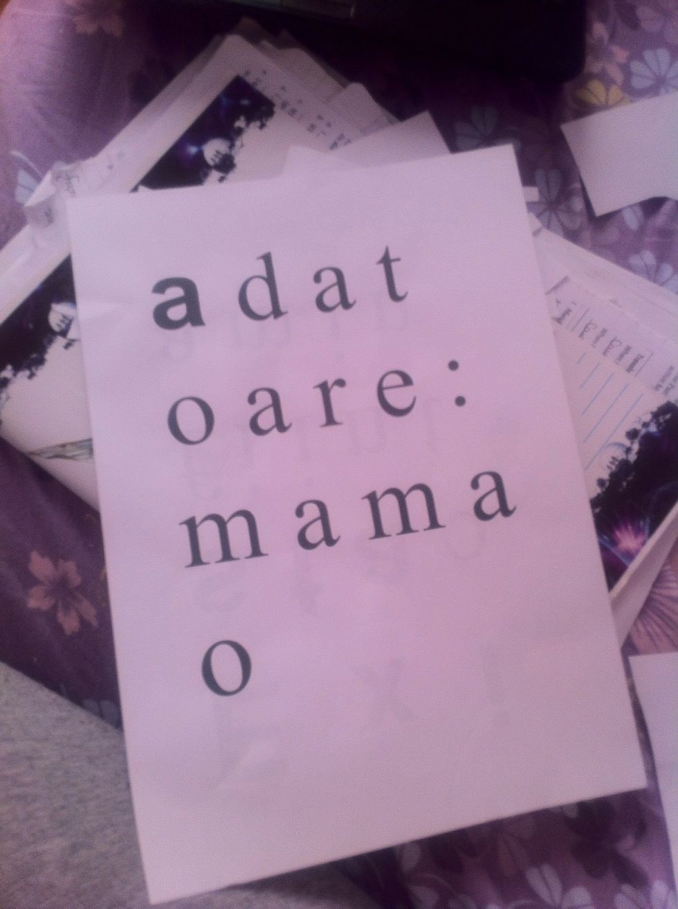 You need : a stiker with letter or a paper with letter but it shall have glue !