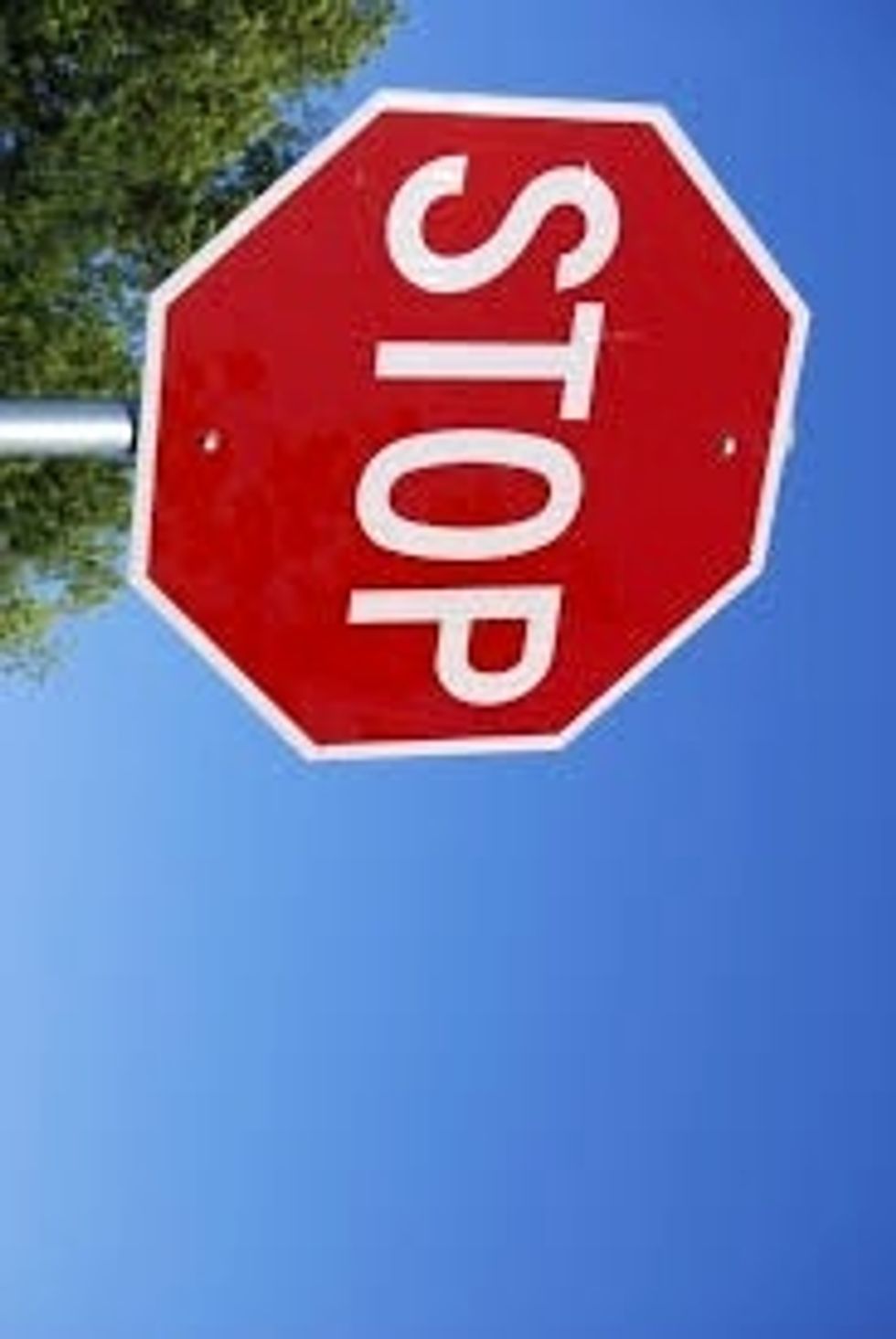 You need a vehicle stopped at a stop sign.