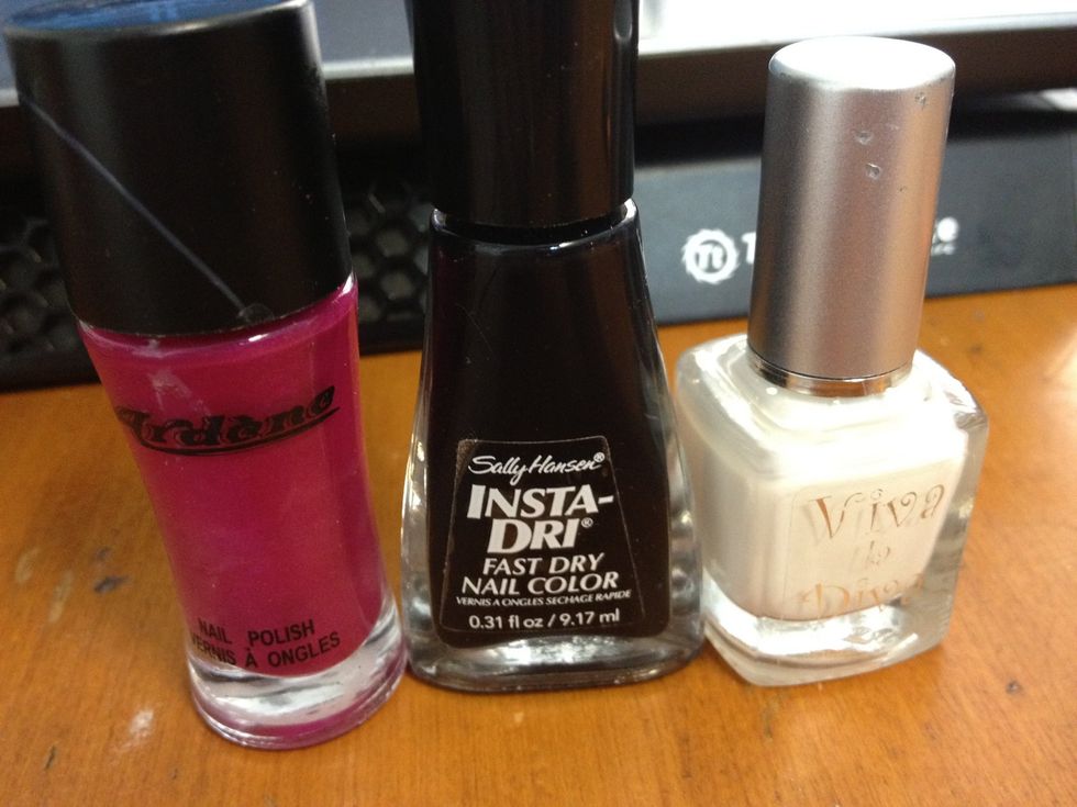 You need black and white, and a color of your choice:)