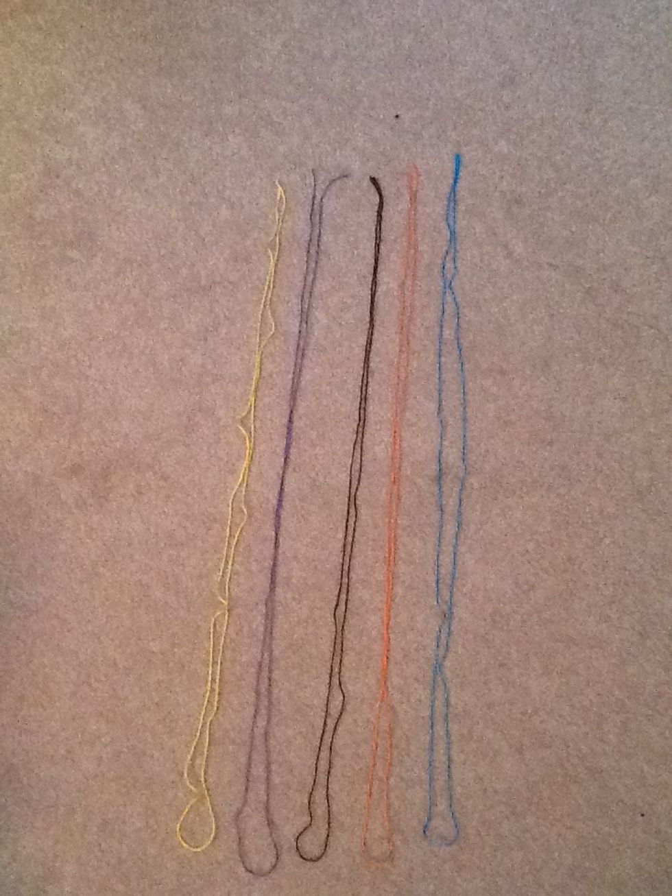 You need fold each string individually and lay them out like so.