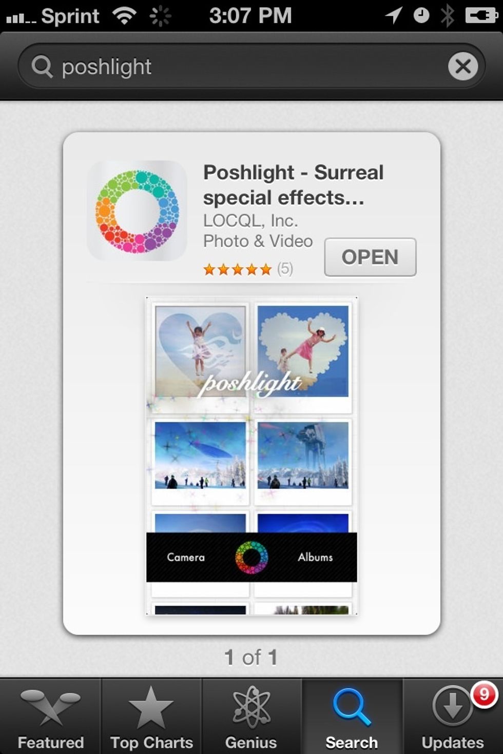 You need poshlight app, it's in iOS AppStore.