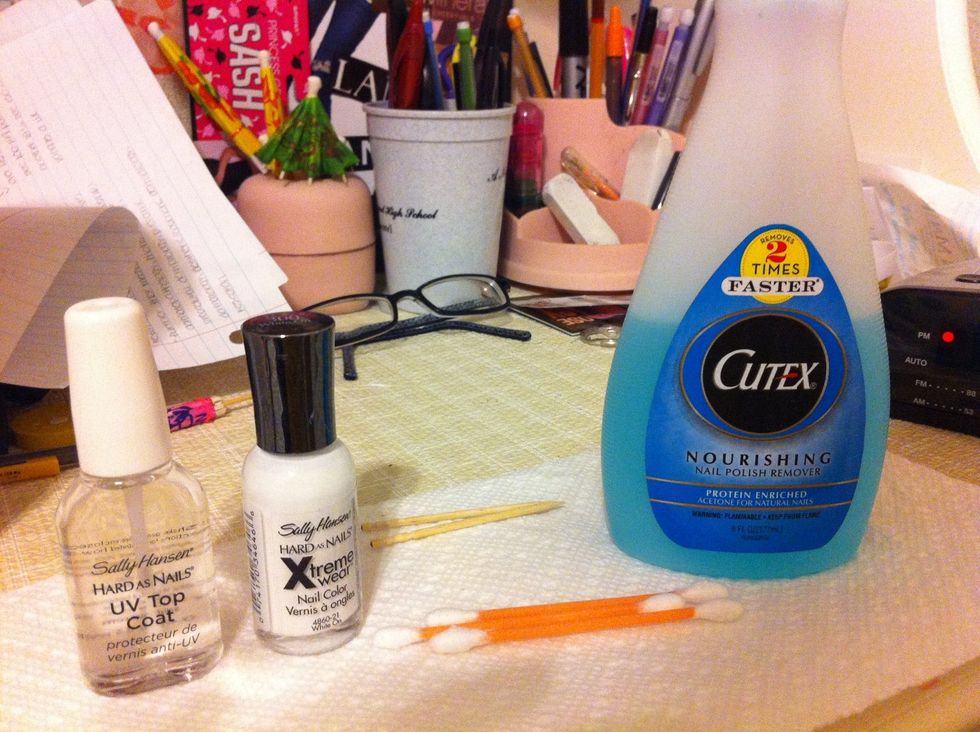 You need some toothpicks, qtips and nail polish remover.