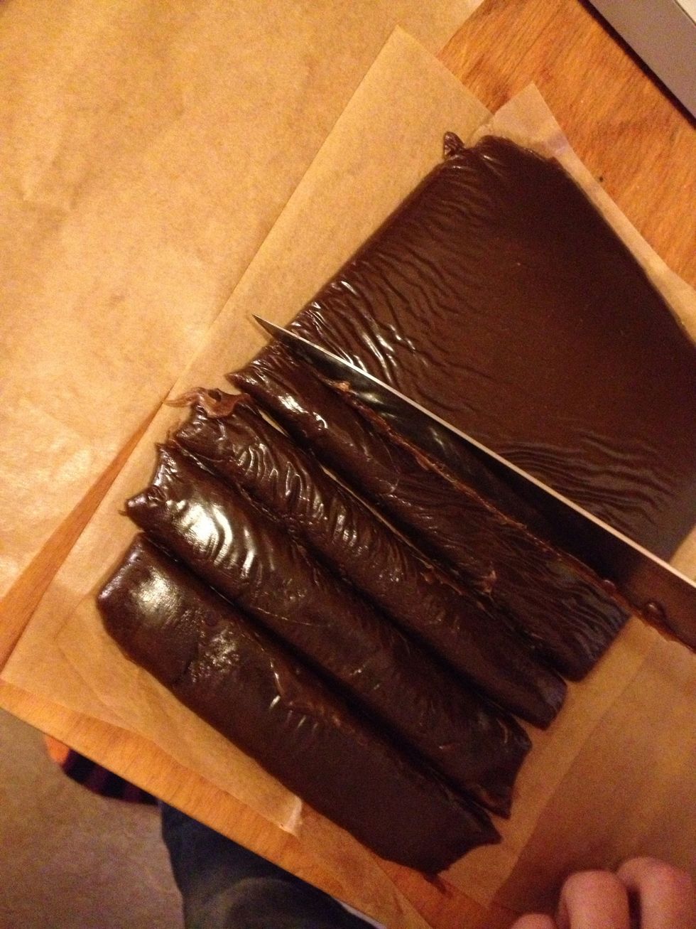 You need someone with enough arm power to cut it though. Preferably you're 2 persons doing this. The quality of the knife also matters.