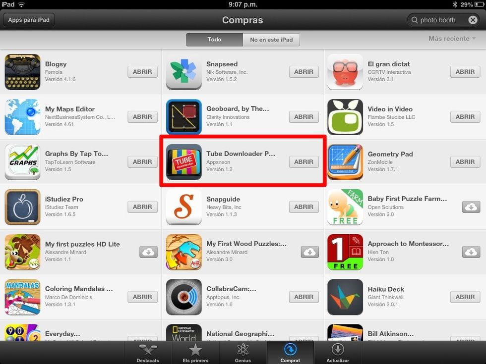 You need the free app Tube Downloader from the App Store.