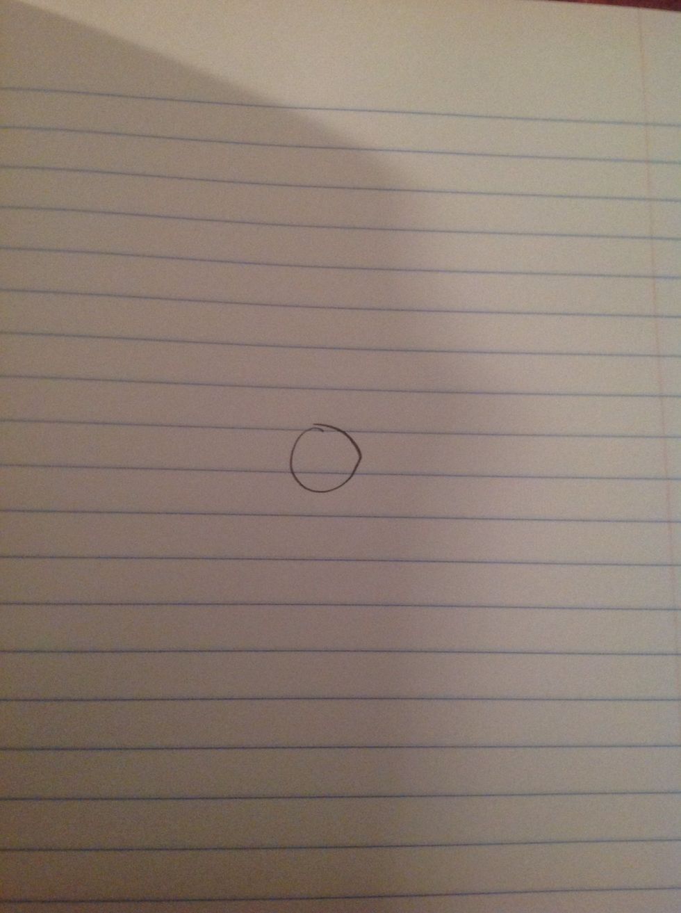 you need to draw a circle for the middle of the flower. You also need the circle for to put the pedals on.