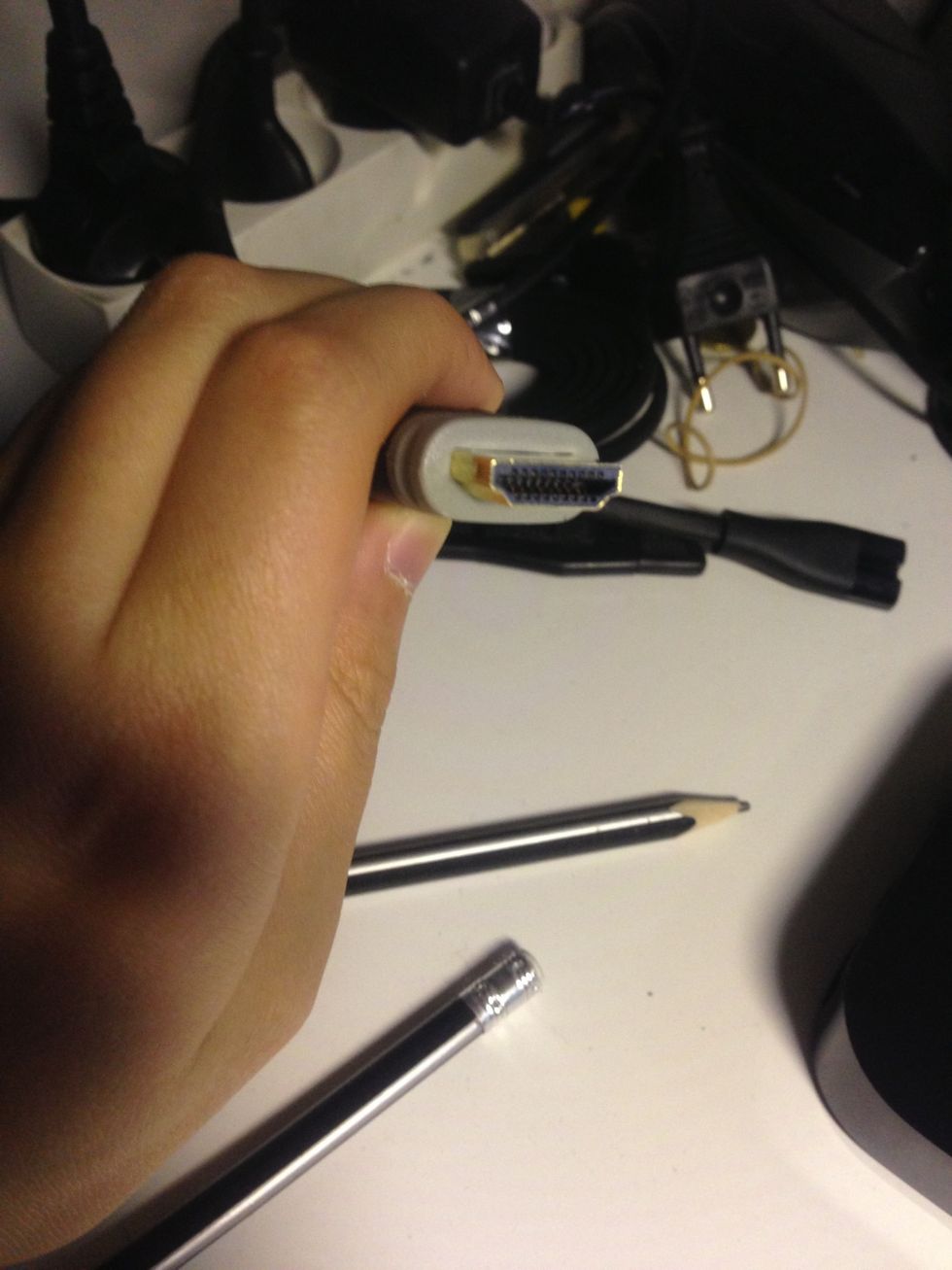 YOU NEED TO PLUG THE HDMI IN THE TV TOO. The HDMI on your TV is either behind or in the left and right corners. Then plug it in your Apple TV.