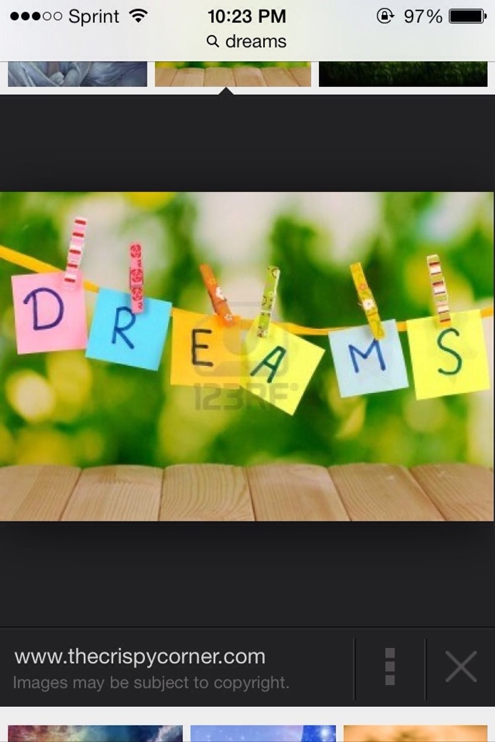 you need to reach for your dreams so they will come true.