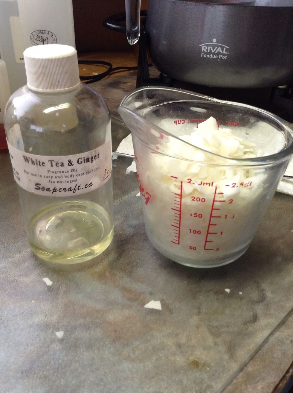 You need two things - pillar type soy candle wax and a candle safe fragrance oil. You cannot use essential oils for this application or fragrance oils that aren't candle safe.