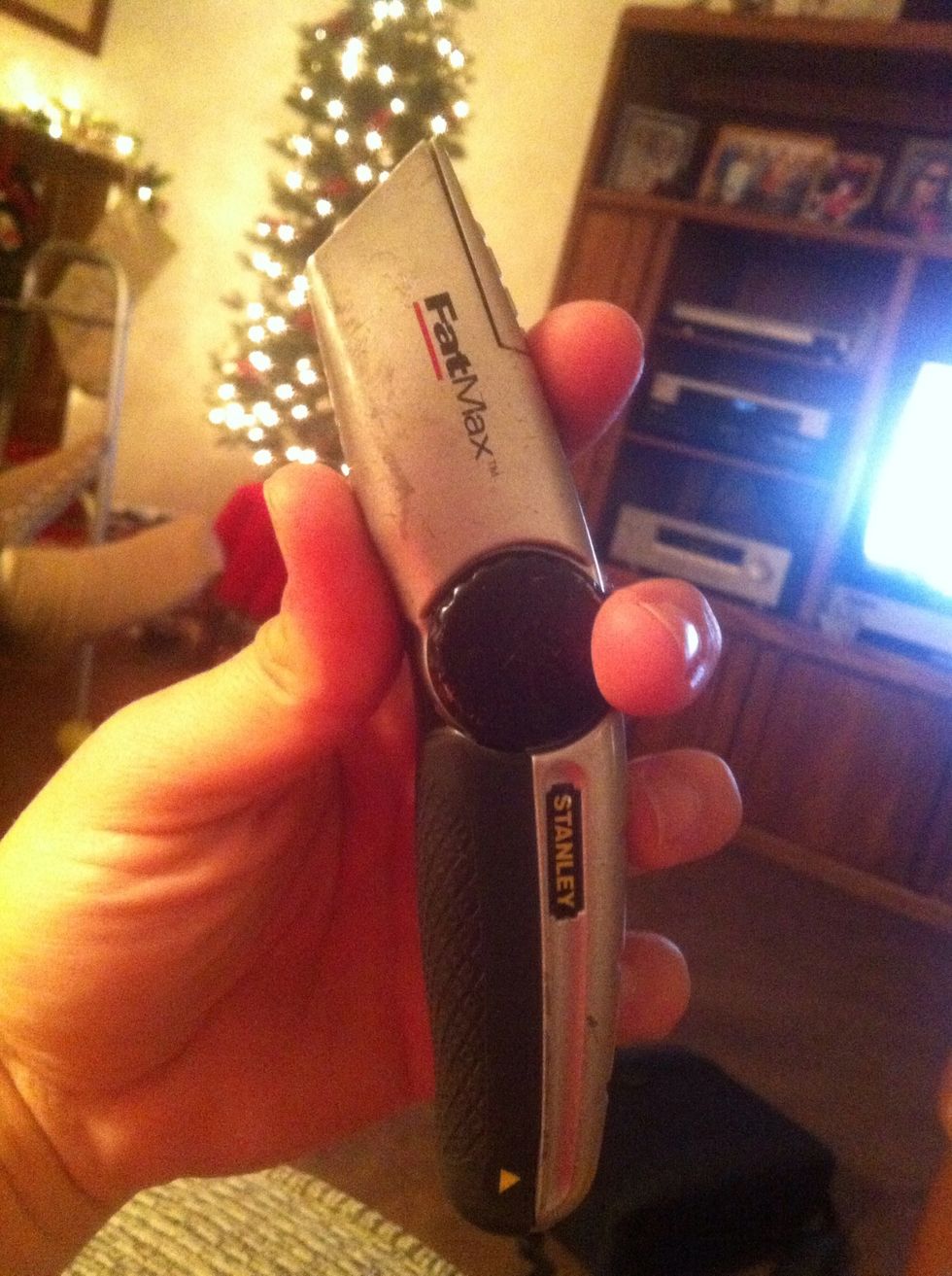 You need very sharp box cutters.