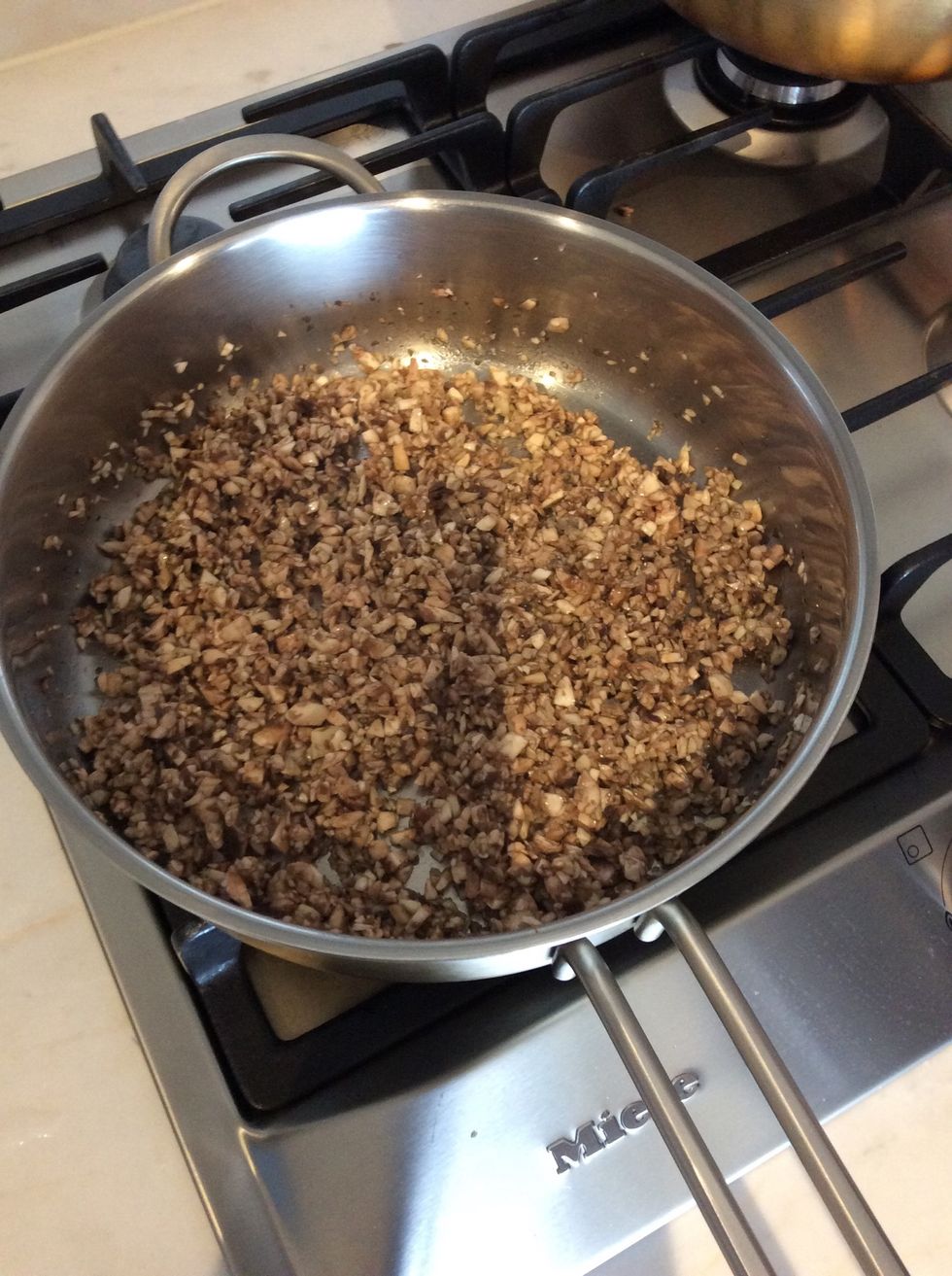 You needs to chop the mushroom in to small parts and cook them