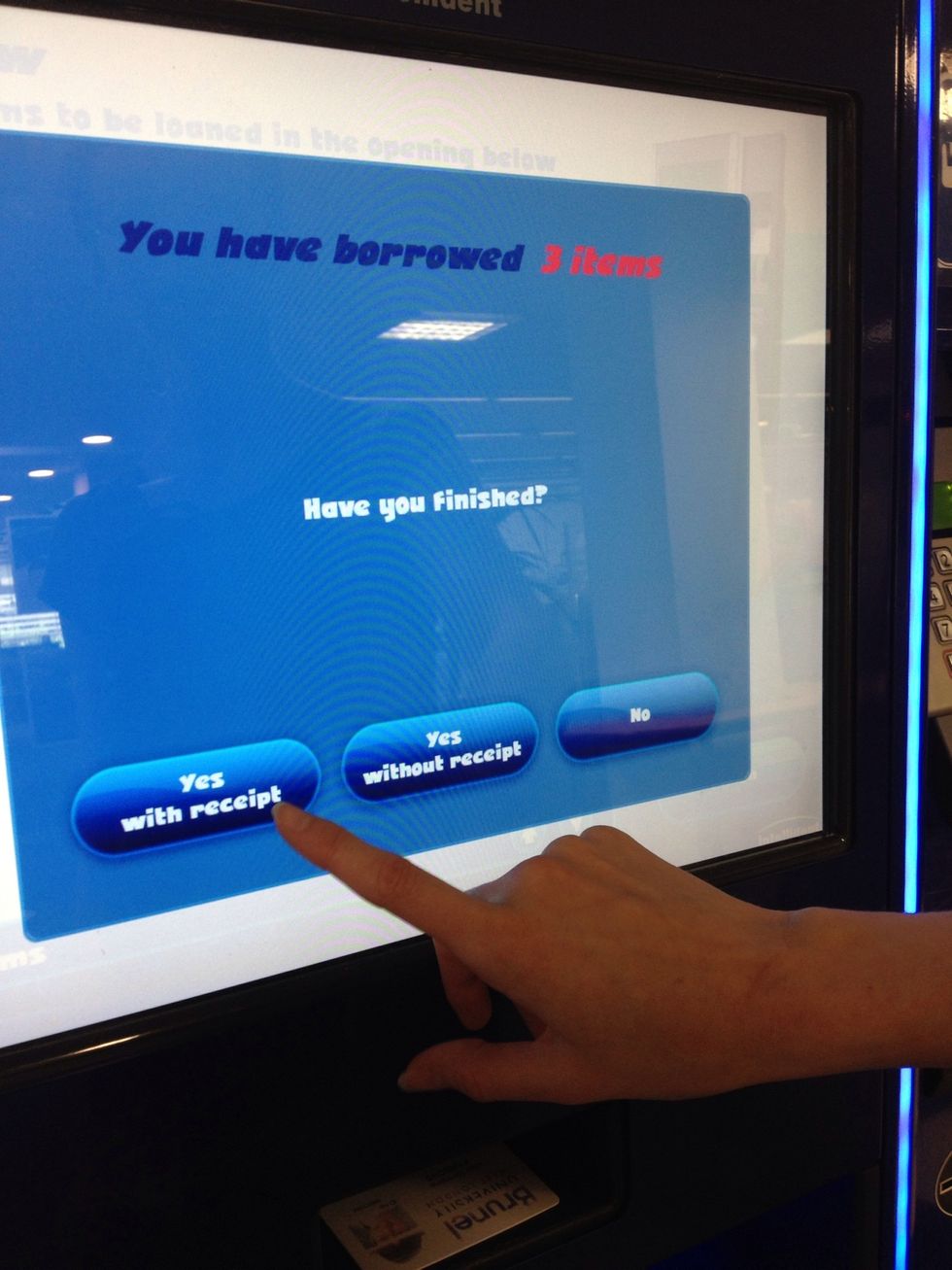 You now have an option to print out a receipt, which will give you a reminder about due dates.