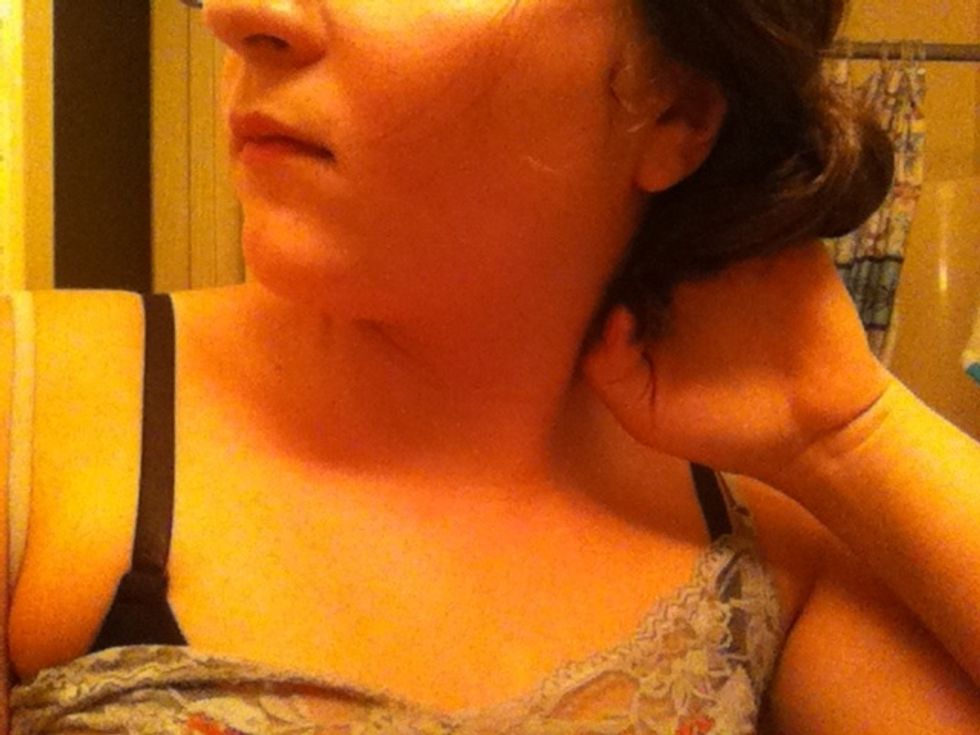 You pin it with bobby pins.