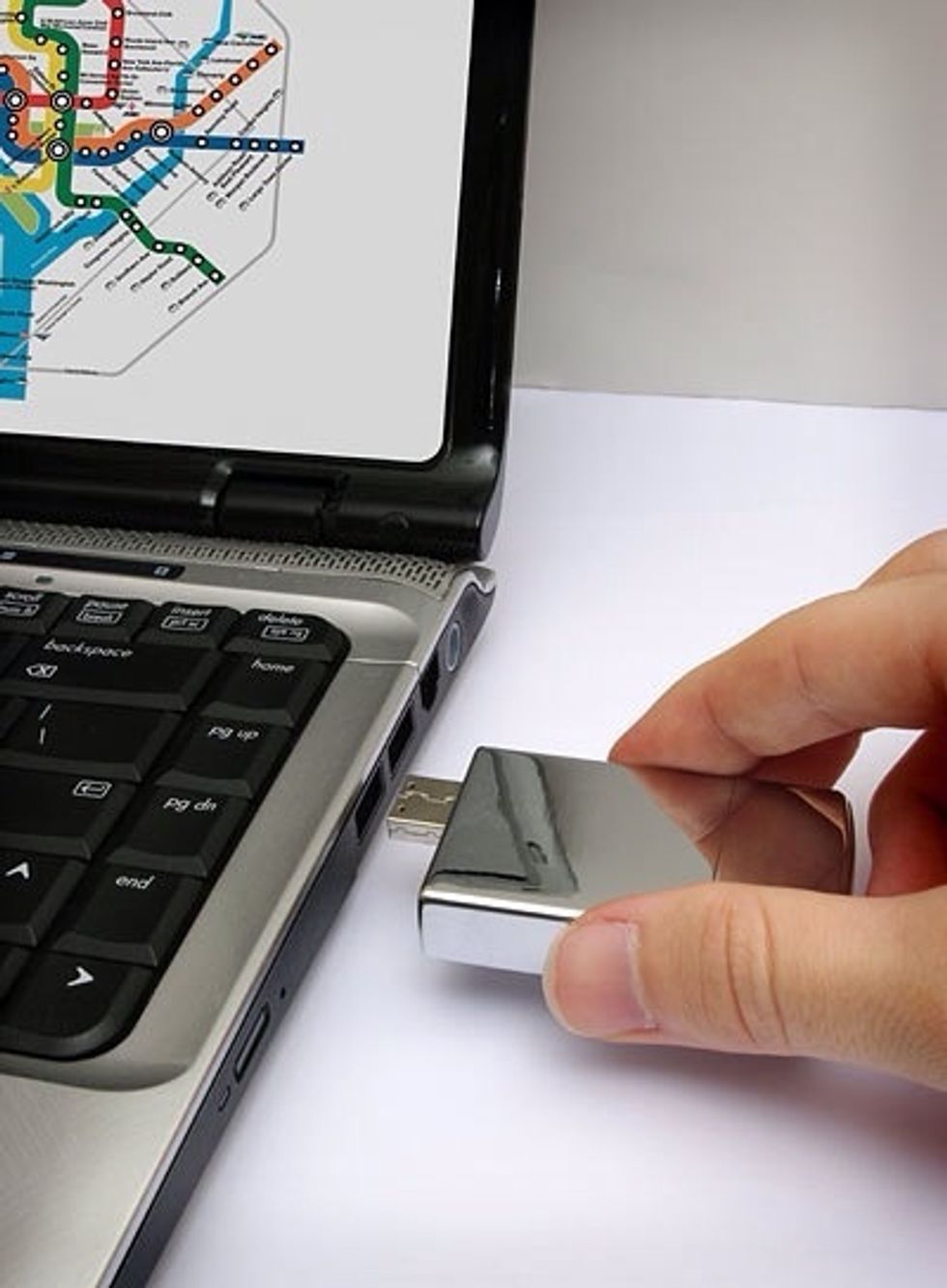You plug in your USB into your device ( computer, or phone ).