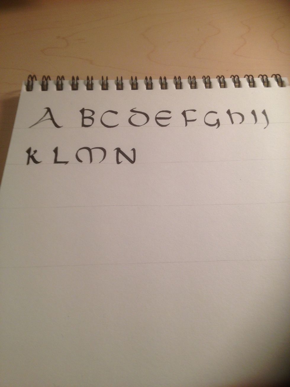 You're well on your way to a full Majuscule alphabet!