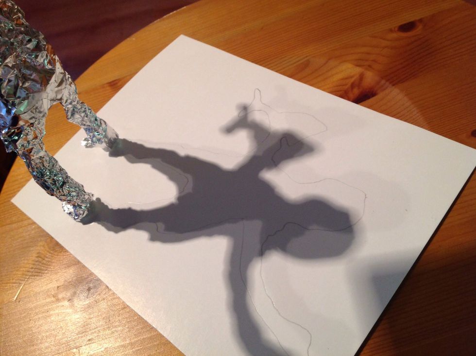 You see how I've drawn around the shadow.